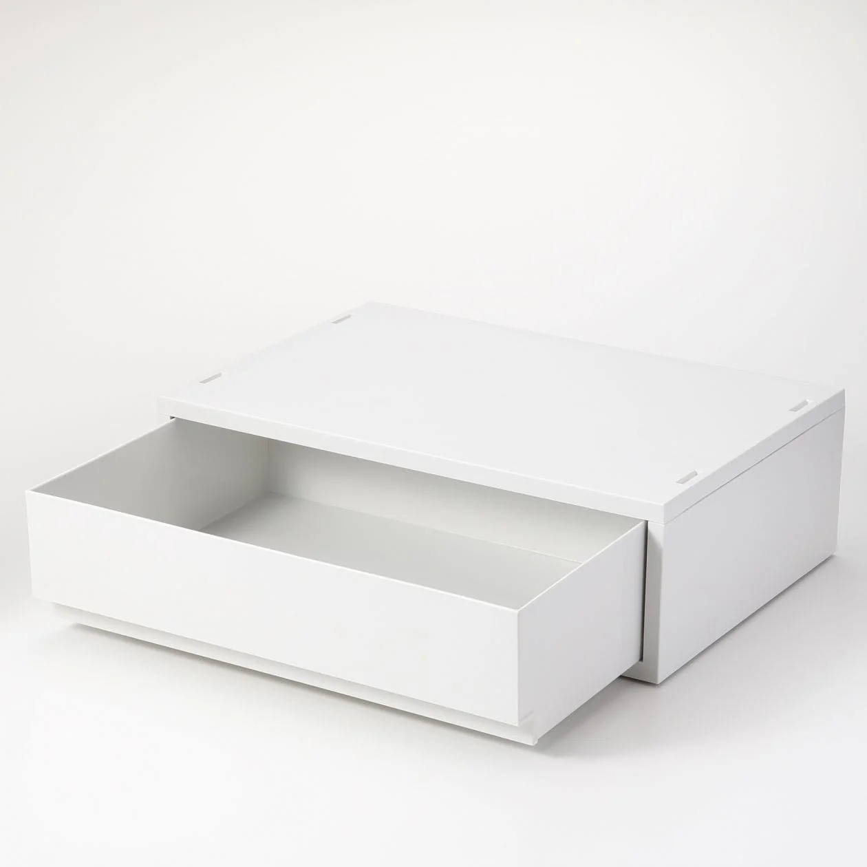 White Grey Polypropylene Storage Case Wide - Shallow - Image 2