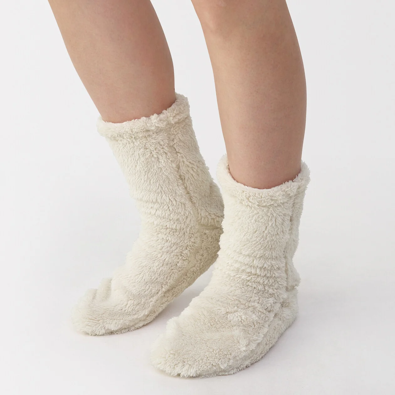 Right Angle Recycled Polyester Boa Fleece Cosy Socks - Image 4