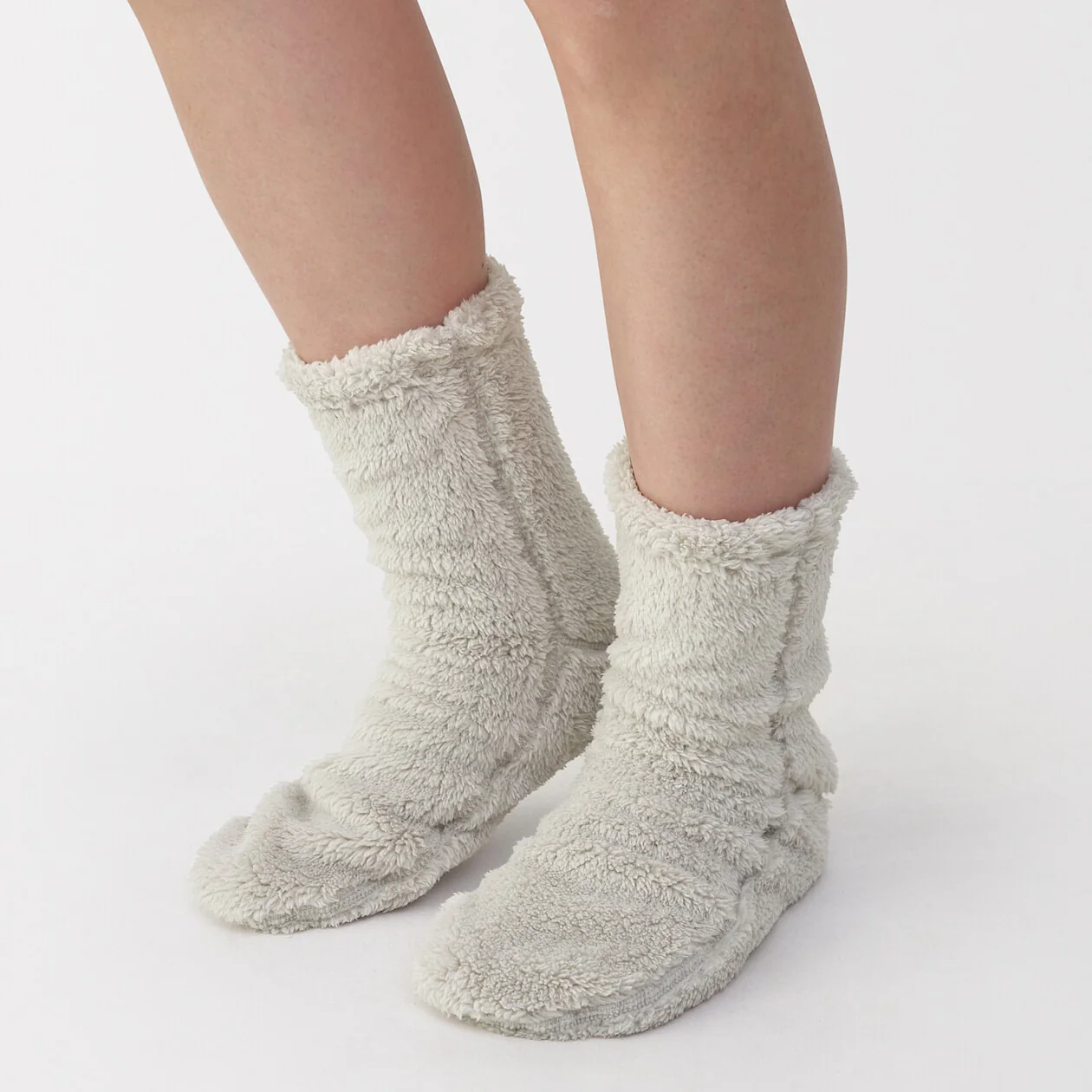 Right Angle Recycled Polyester Boa Fleece Cosy Socks - Image 8