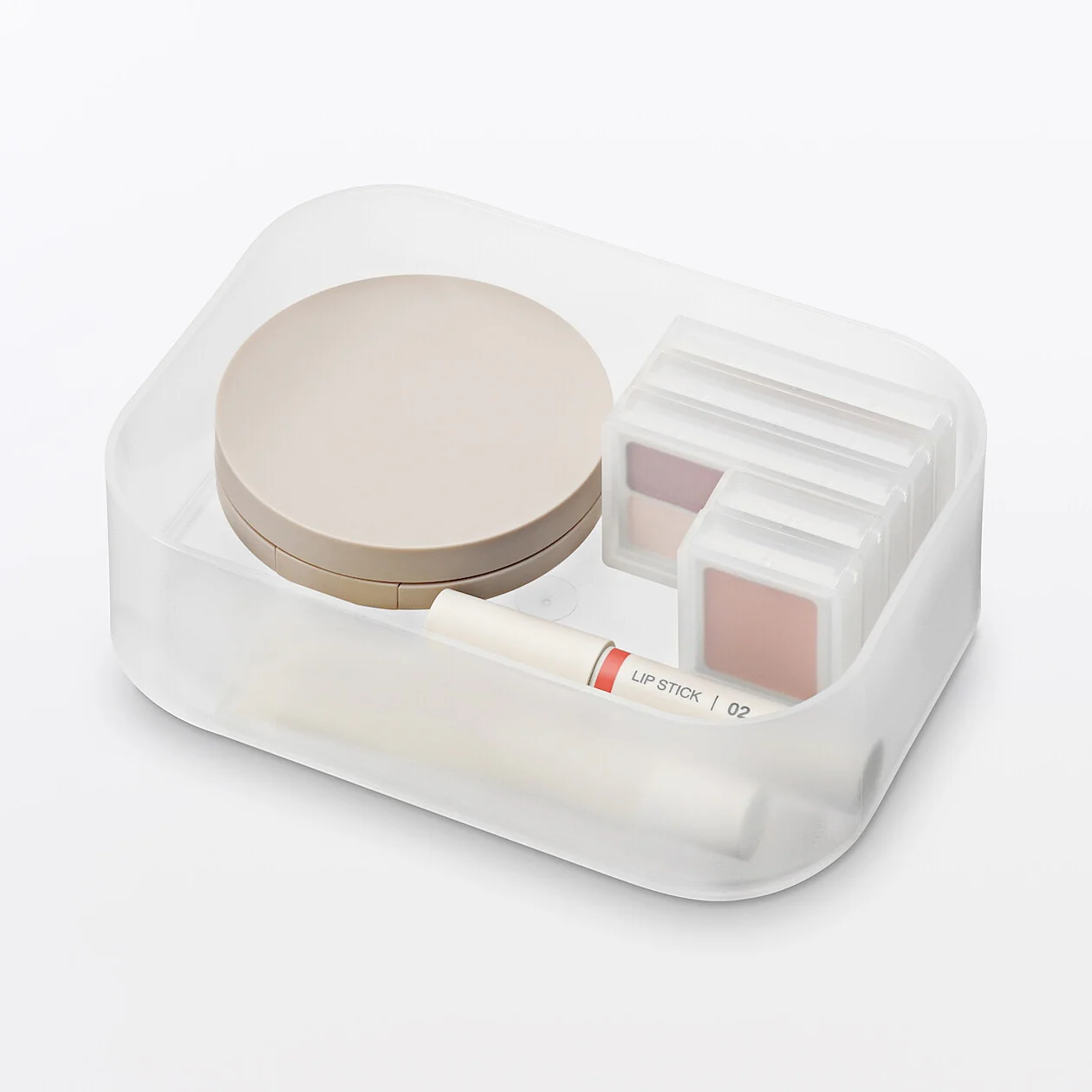 Recycled Polypropylene Makeup & Organisation Half-Width Box - 1/4