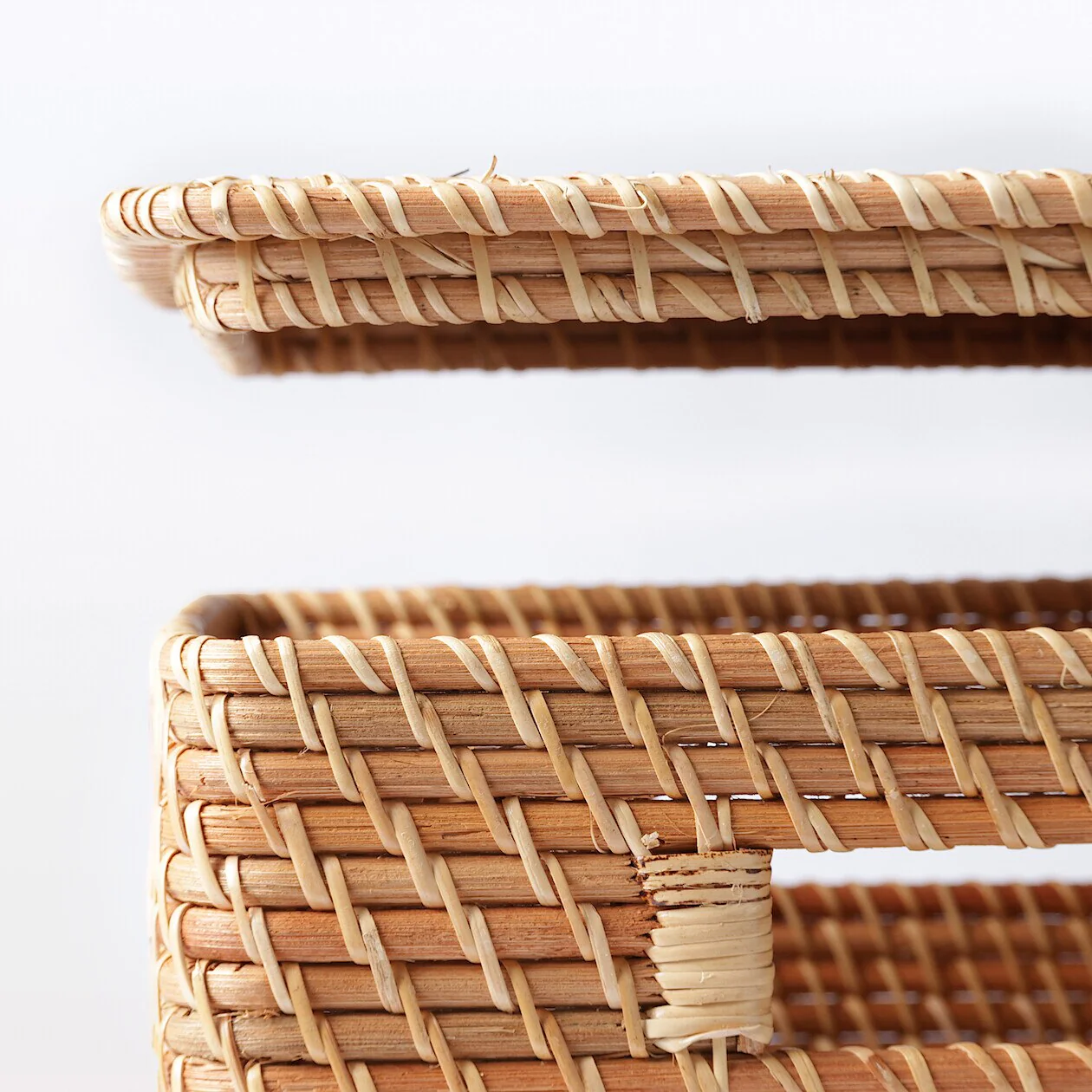 Stackable Rattan Basket Lid - Square - Image 4