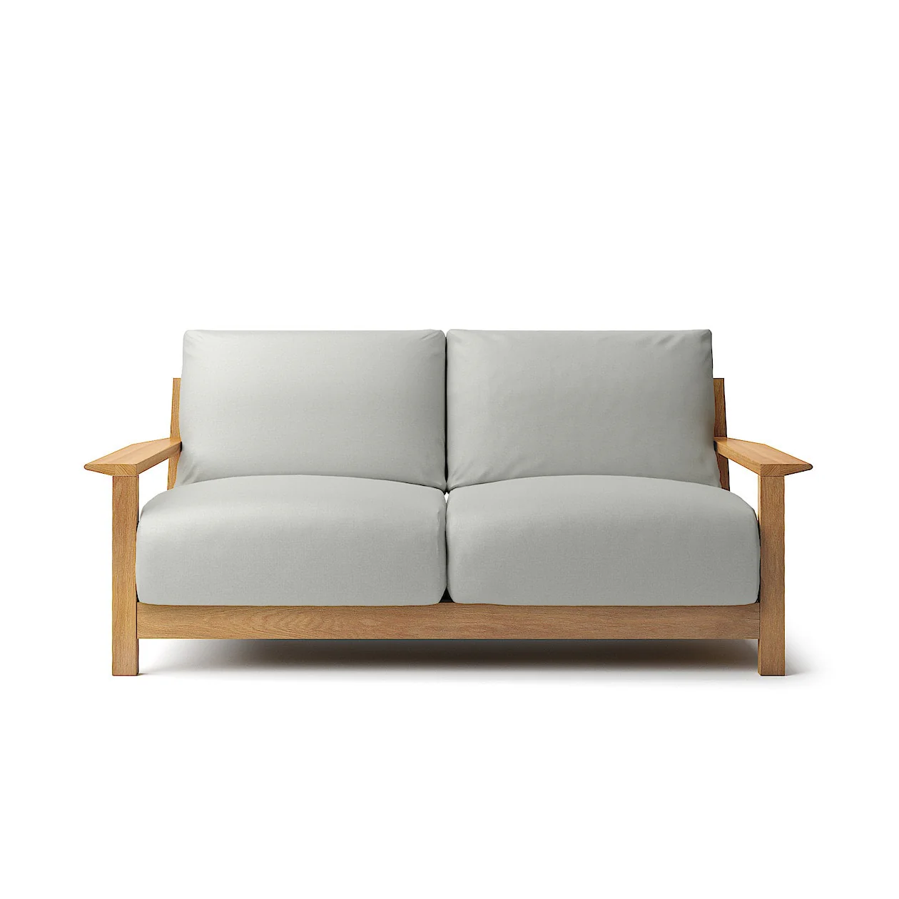 Washed Cotton Canvas Cover for Wooden Frame Sofa - 2.5 Seater - Image 2