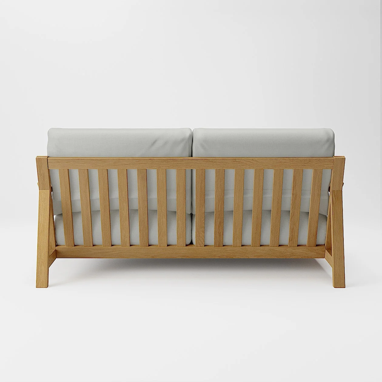 Washed Cotton Canvas Cover for Wooden Frame Sofa - 2.5 Seater - Image 4