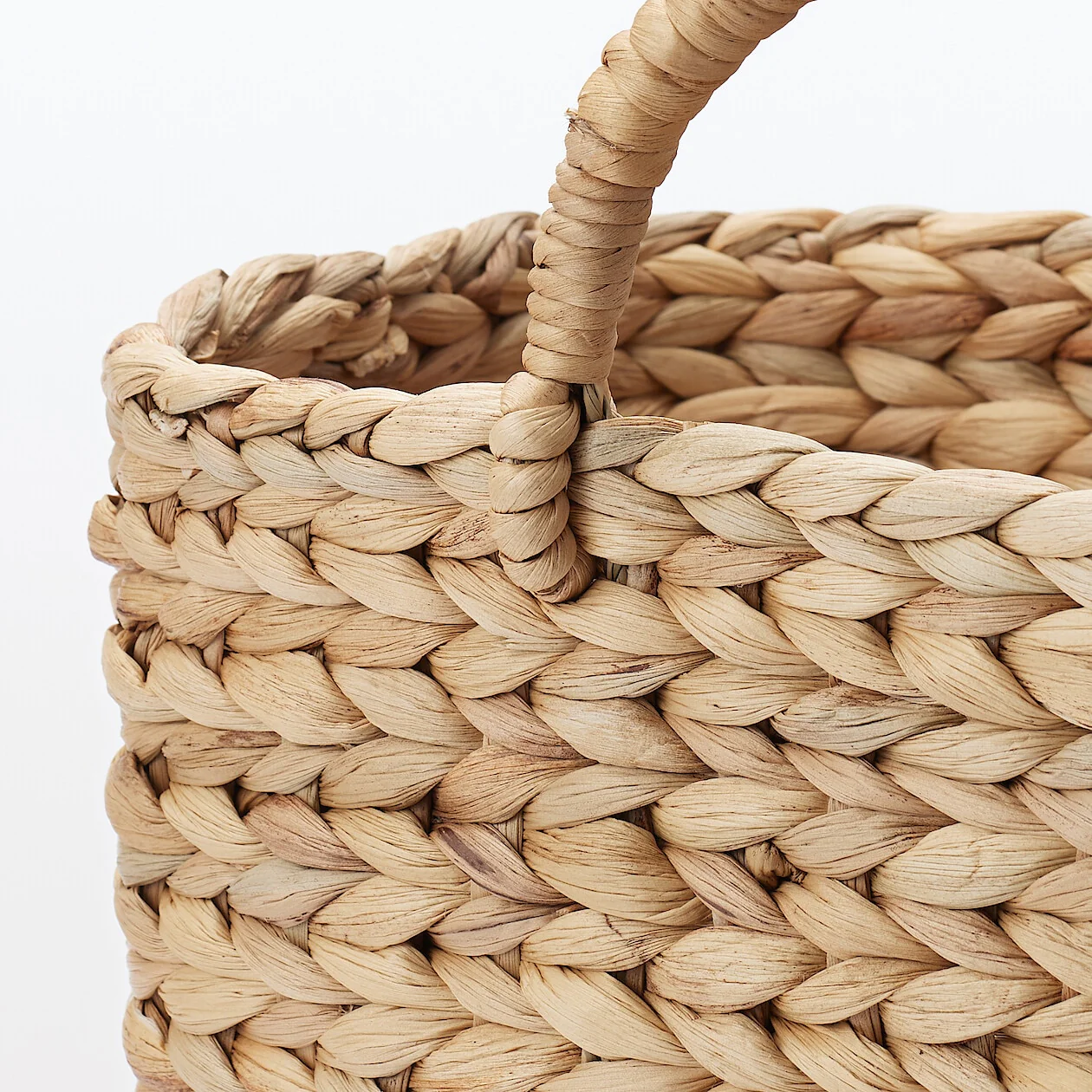 Water Hyacinth Oval Basket with Handles - Image 5