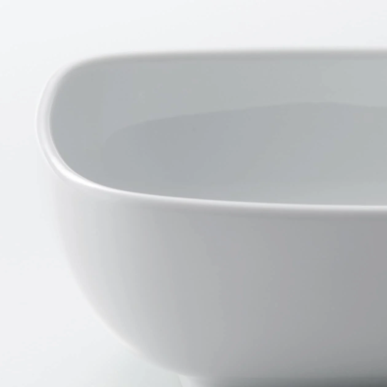 White Porcelain Square Bowl - Medium - Image 5