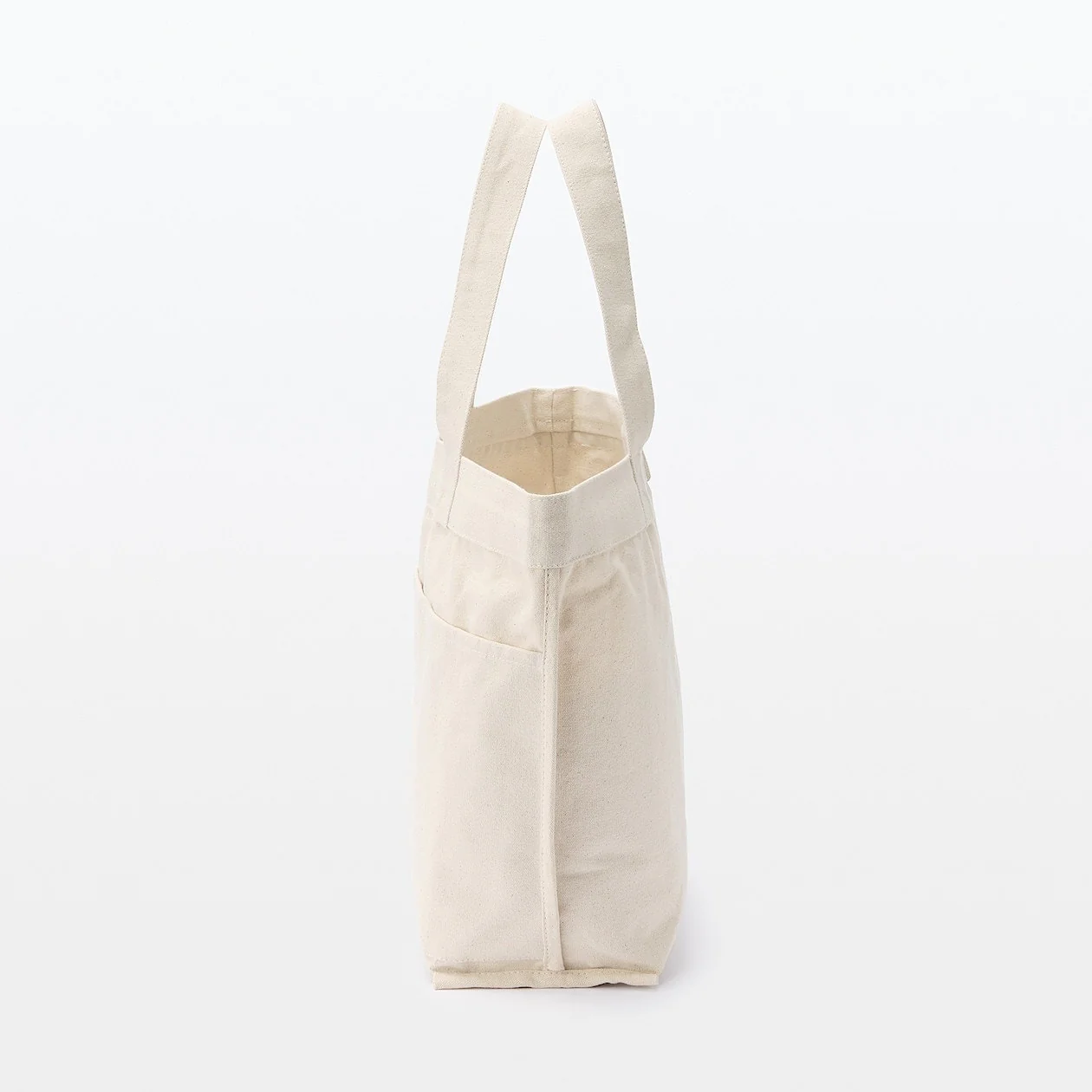 Wide Canvas Tote Bag - Natural - Image 6
