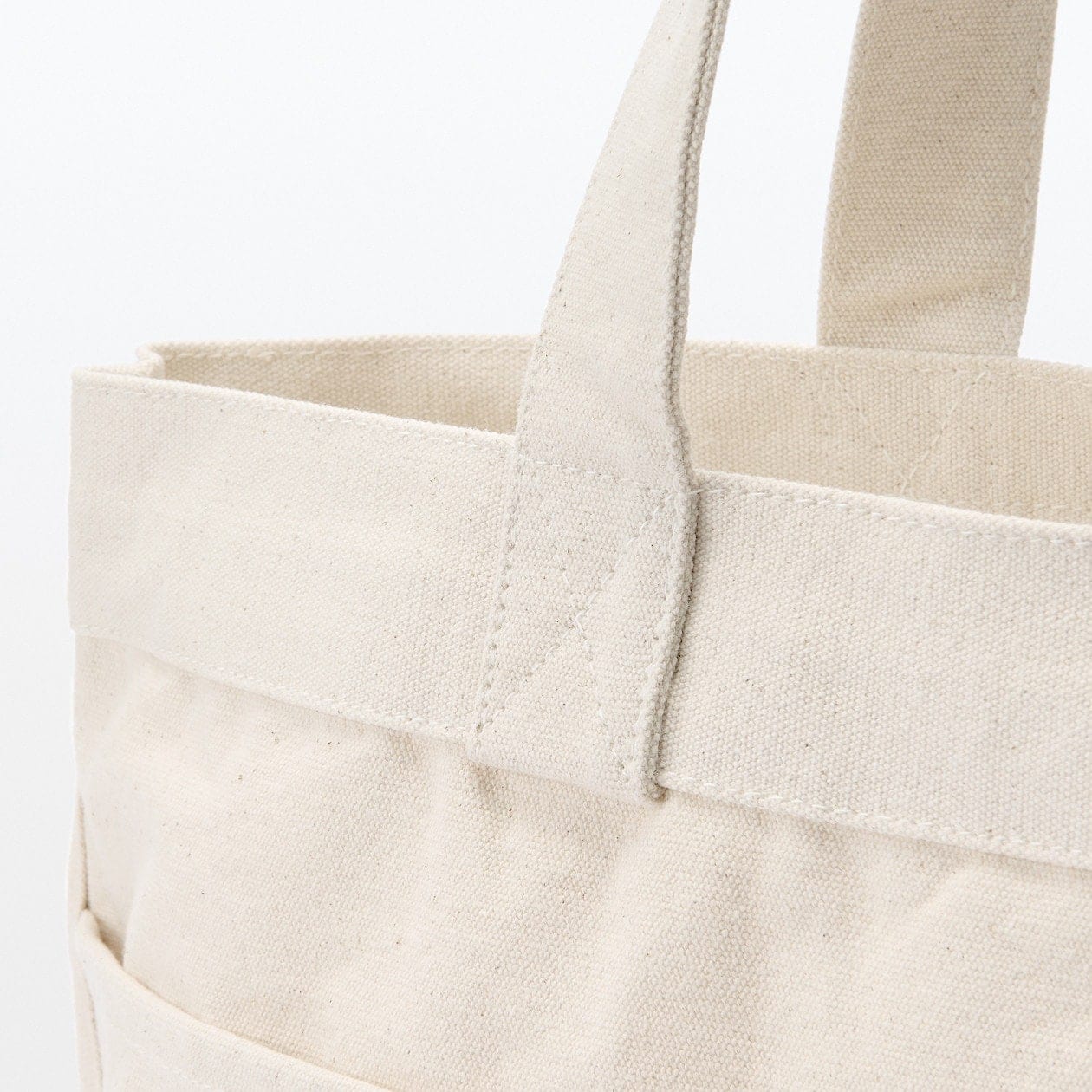 Wide Canvas Tote Bag - Natural - Image 7