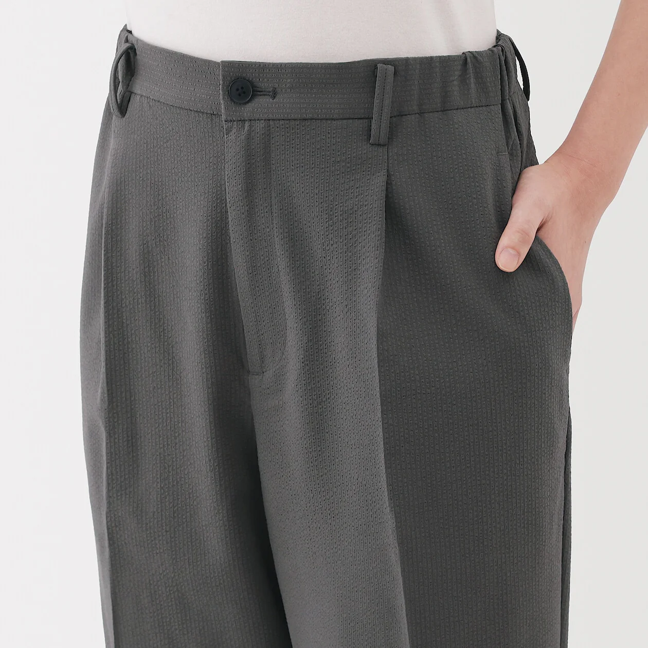 Breathable Seersucker Tapered Pants - Image 26