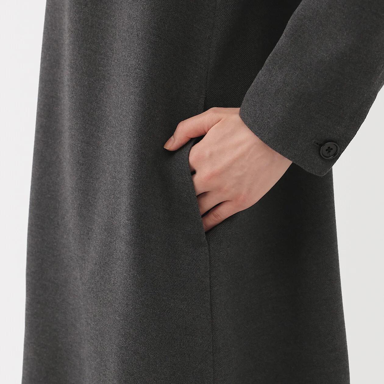 Brushed Long Sleeve Midi Dress - Image 7