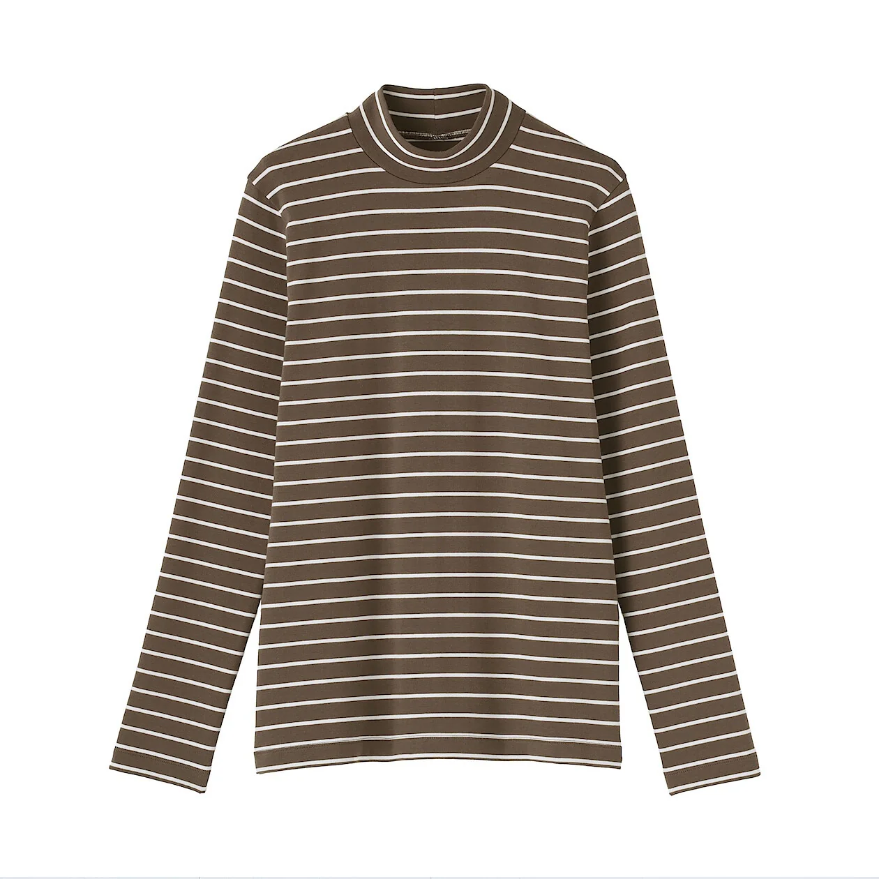 Brushed Ribbed High Neck Long-Sleeve T-Shirt - Image 14