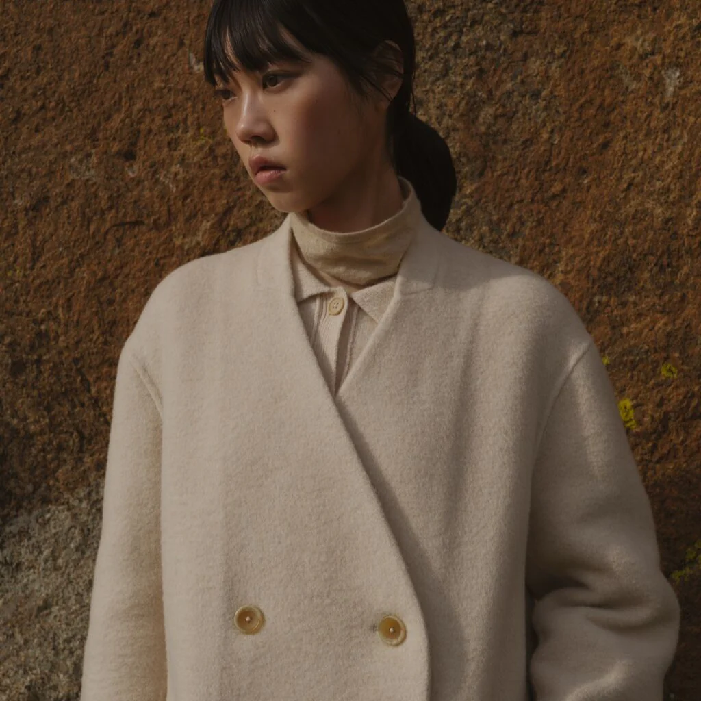 Cashmere Blended Double Breasted Coat - Image 13