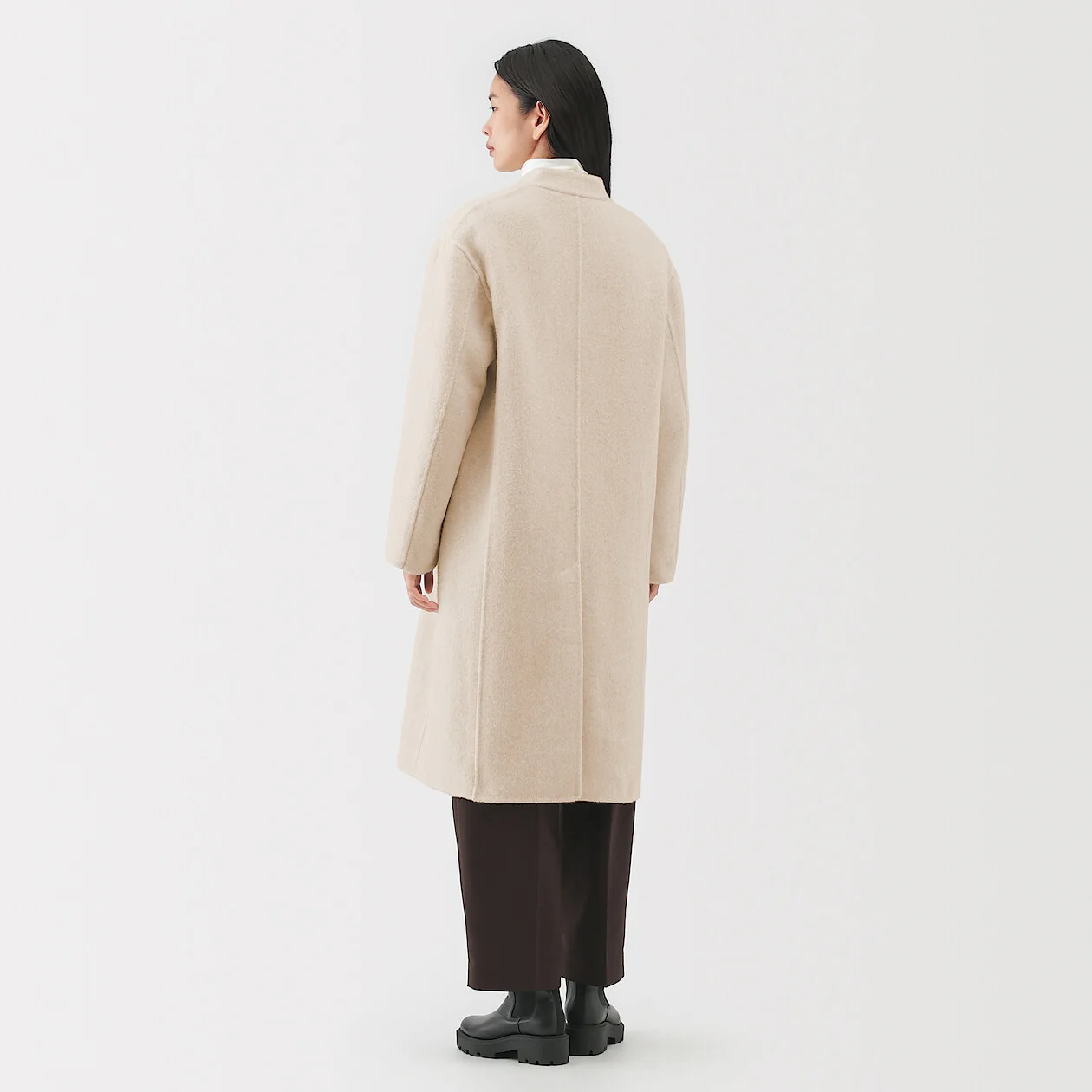 Cashmere Blended Double Breasted Coat - Image 16
