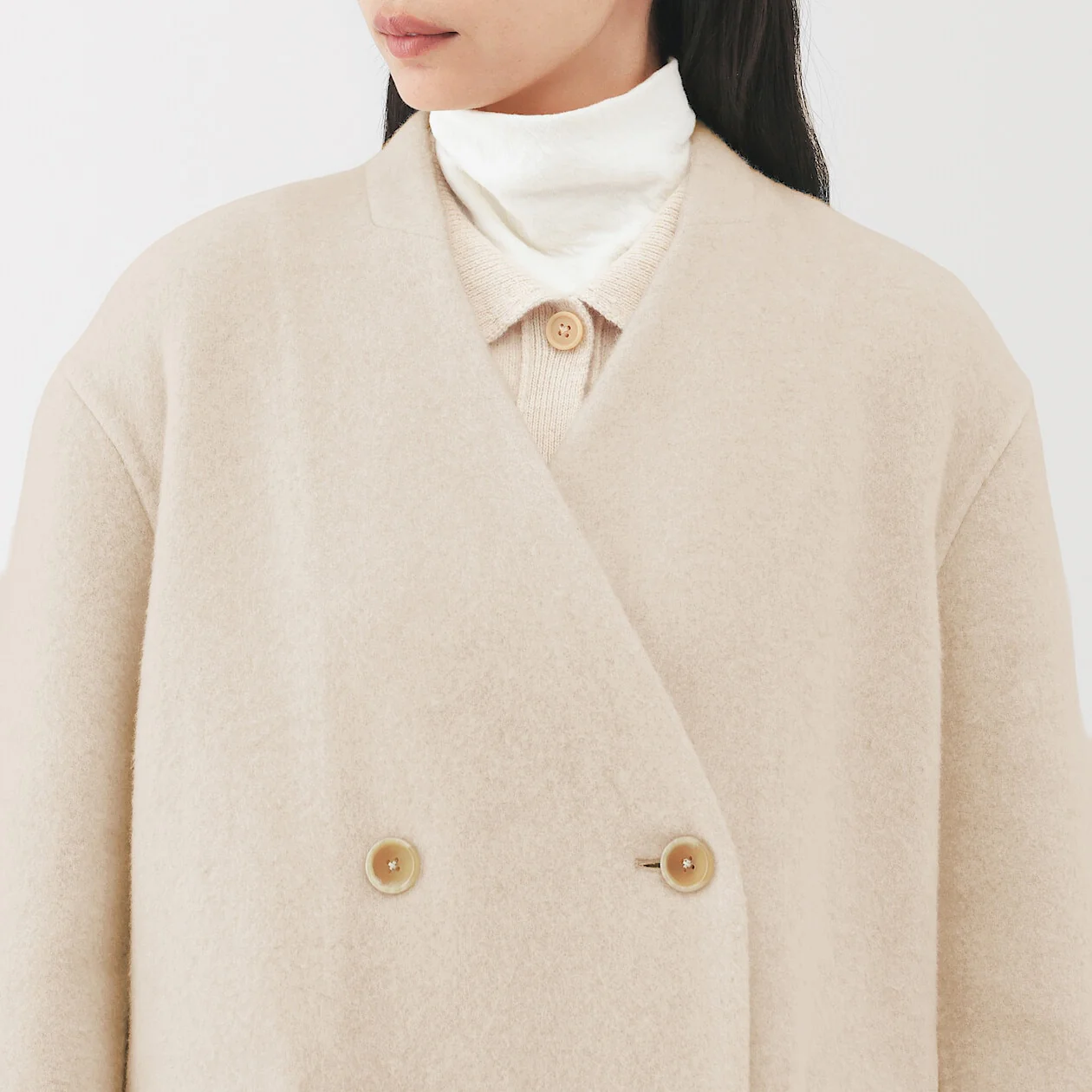 Cashmere Blended Double Breasted Coat - Image 17