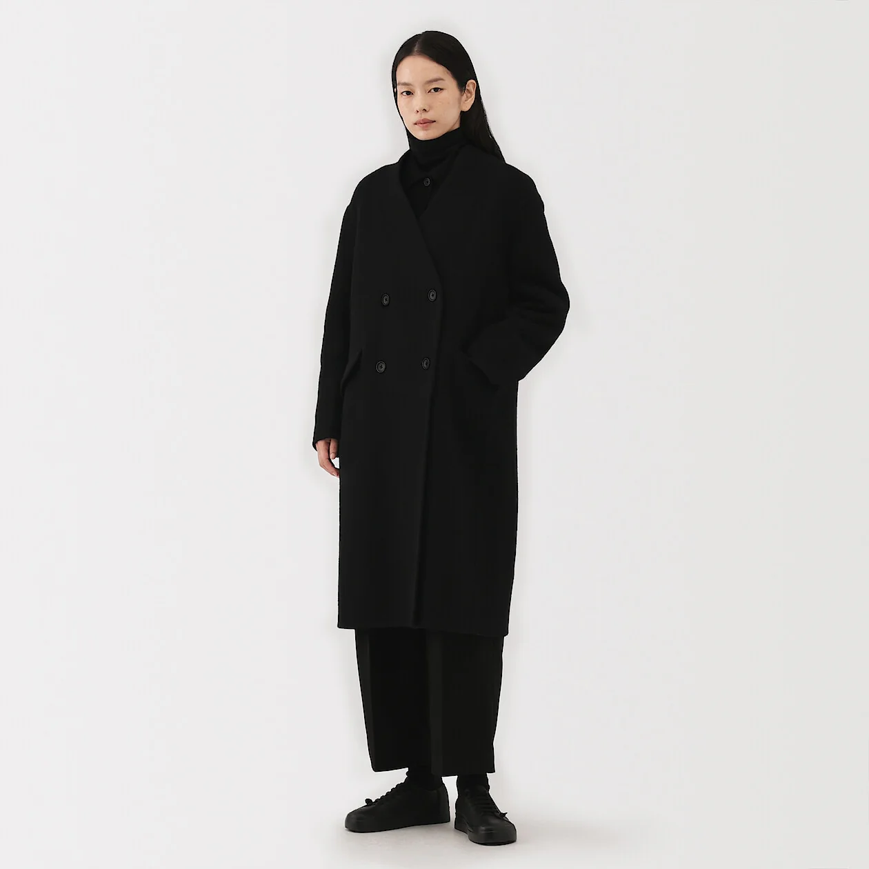 Cashmere Blended Double Breasted Coat - Image 6