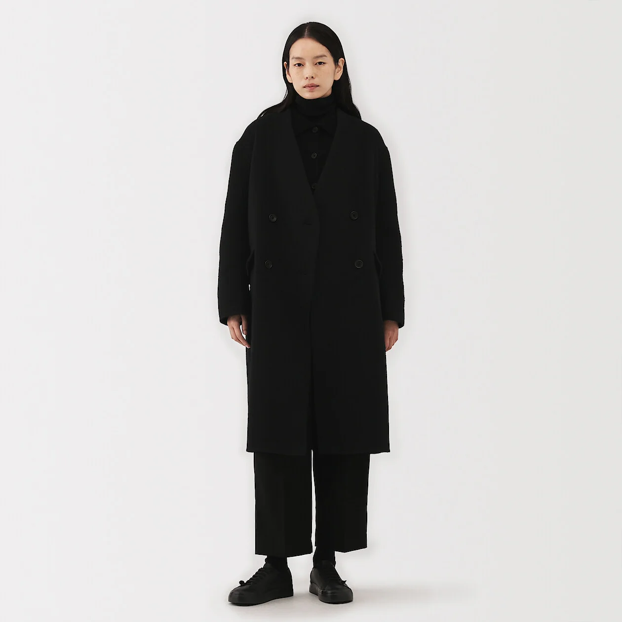 Cashmere Blended Double Breasted Coat - Image 7