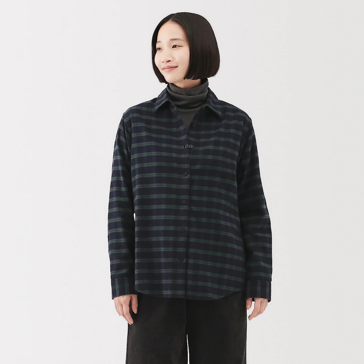 Double Brushed Flannel Long Sleeve Shirt - Image 41