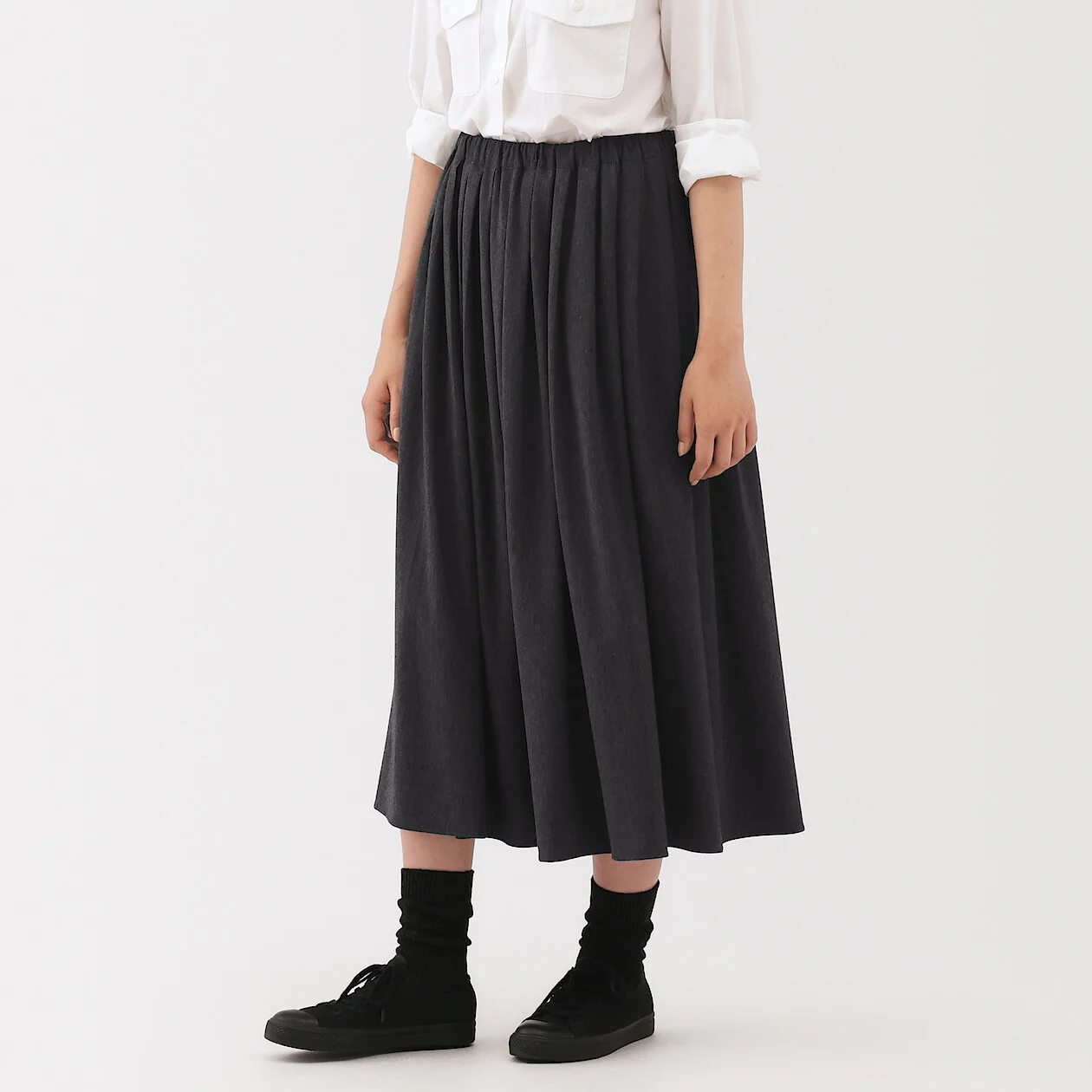 Jersey Pleated Skirt - Image 13