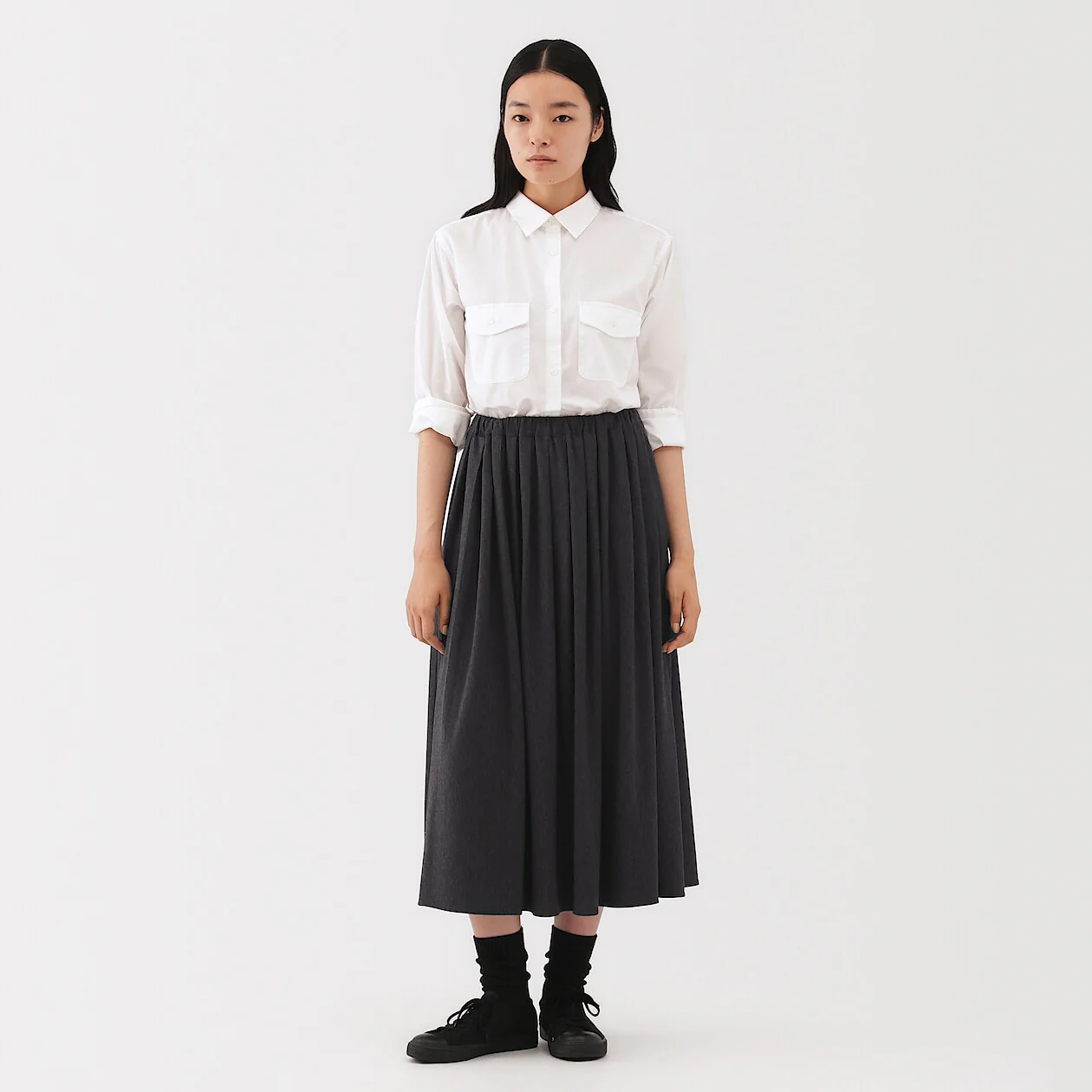 Jersey Pleated Skirt - Image 14