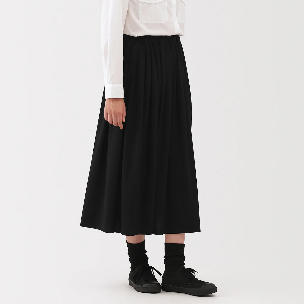Jersey Pleated Skirt - Image 2