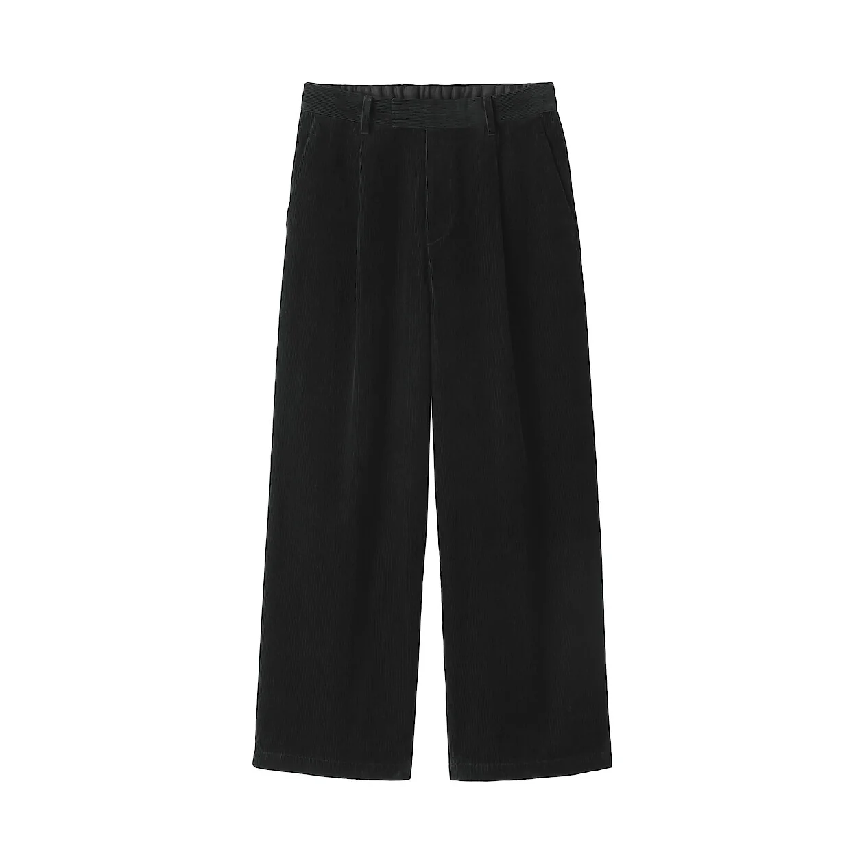 Kapok Blend Corduroy Pleated Wide Pants - Image 4