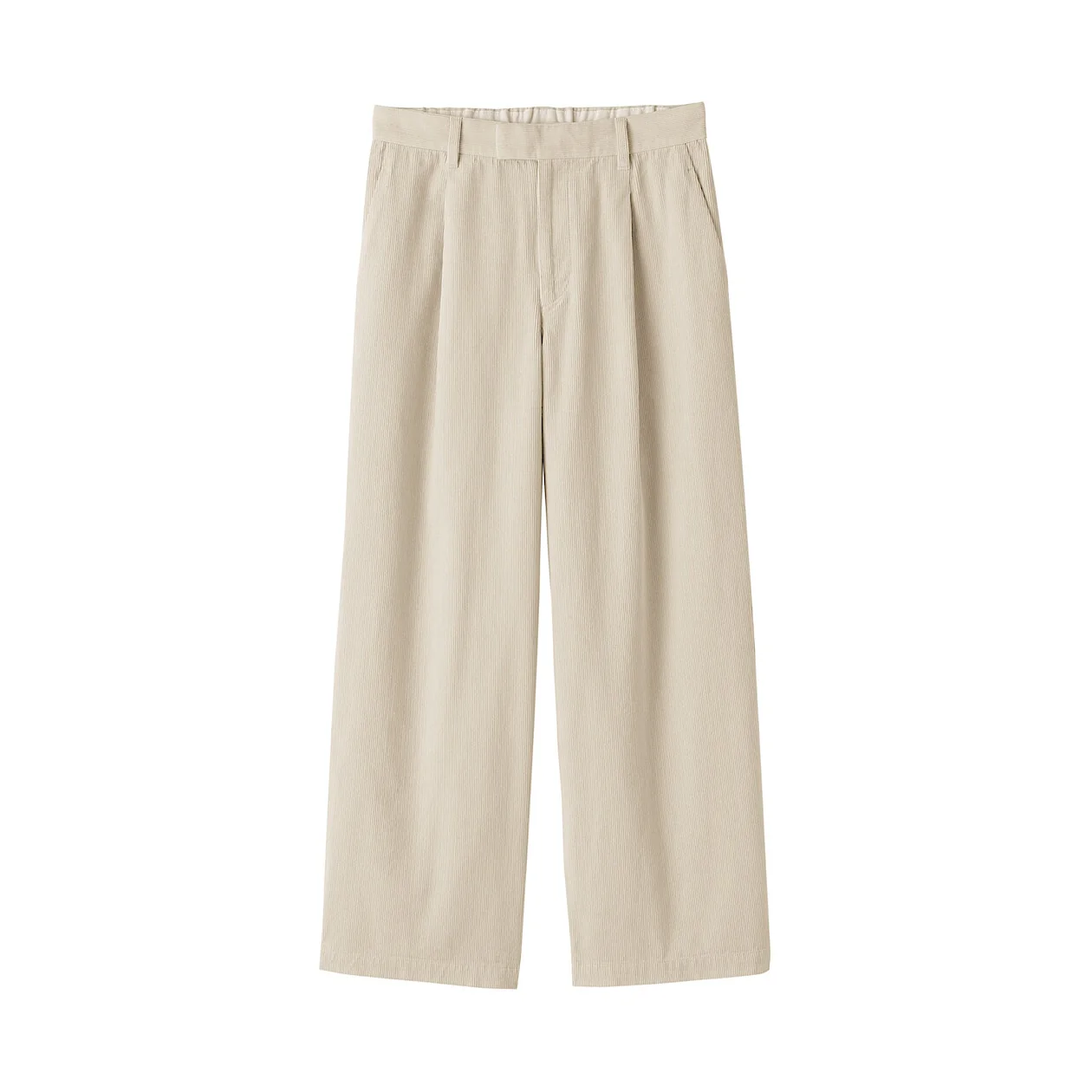 Kapok Blend Corduroy Pleated Wide Pants - Image 9