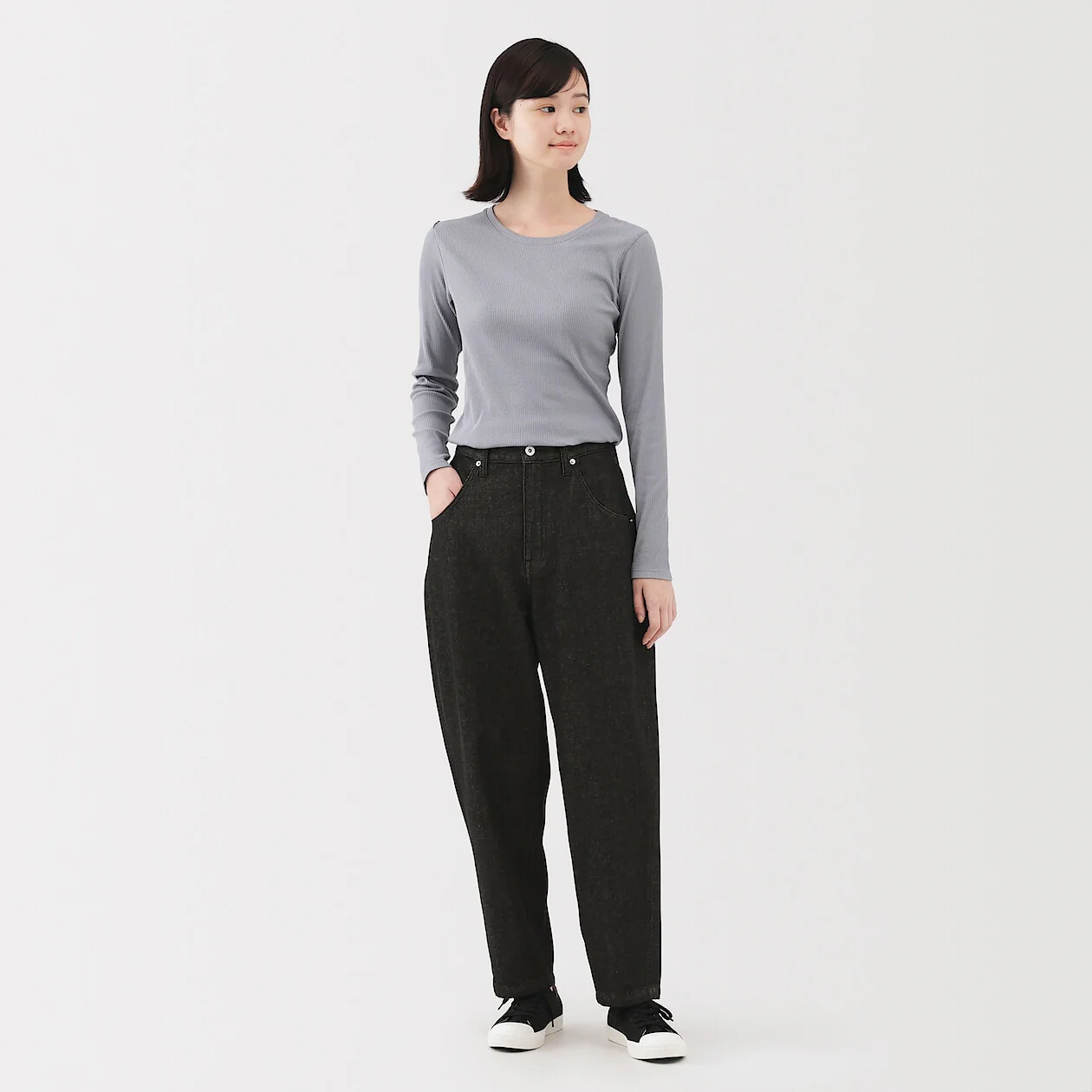 Kapok Blend Denim Barrel Pants - Image 17