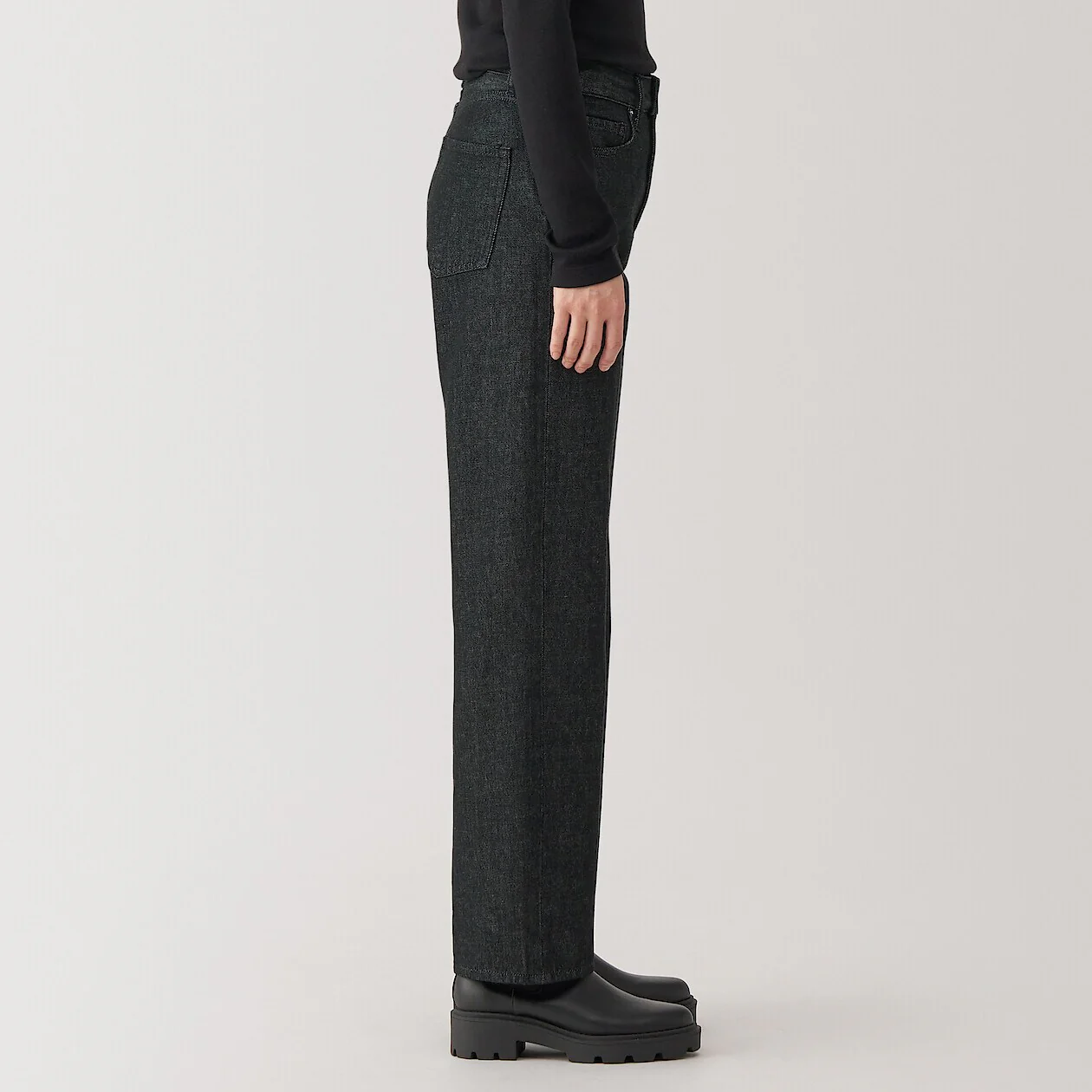 Kapok Blend Denim Straight Pants - Image 11