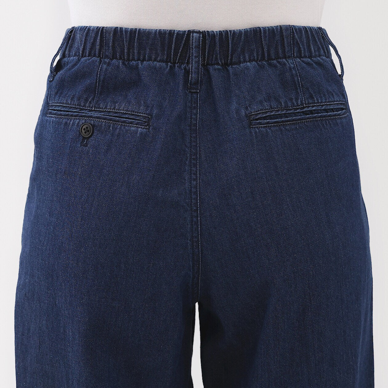 Lightweight Denim Pleated Wide Pants - Image 6