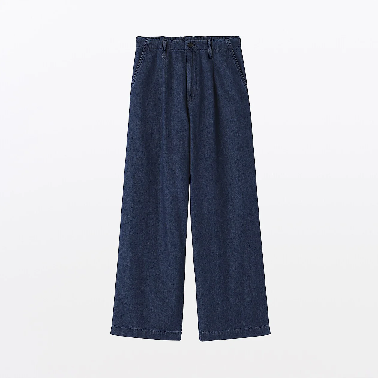 Lightweight Denim Pleated Wide Pants - Image 8