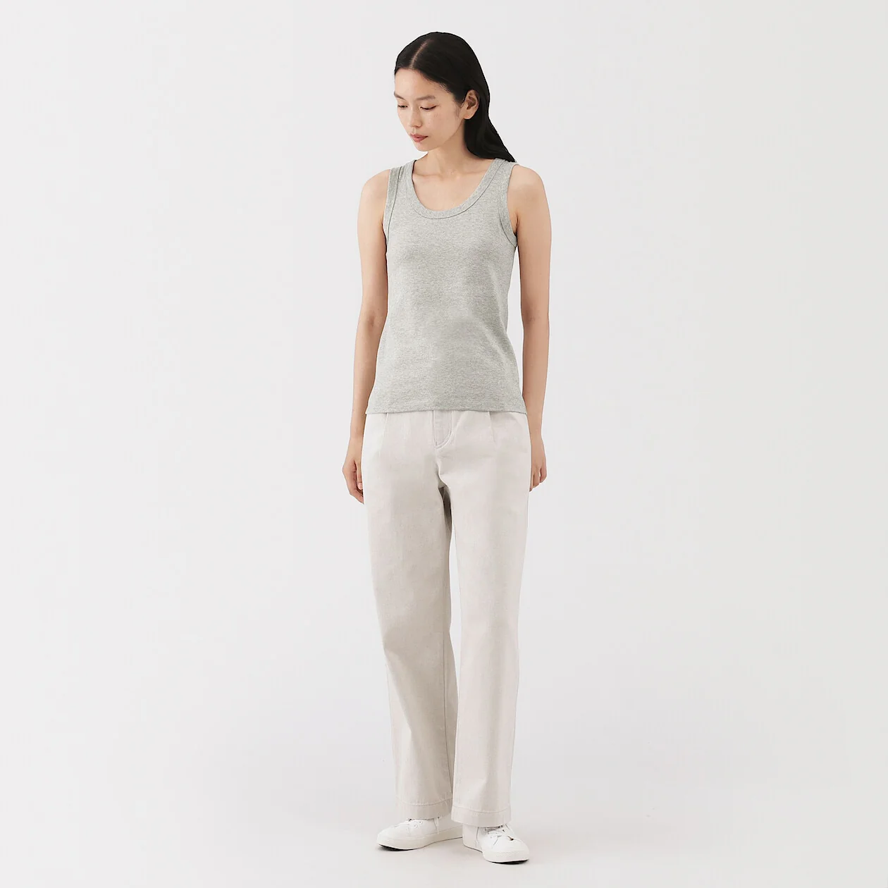 Linen Blend Tank Top - Image 2