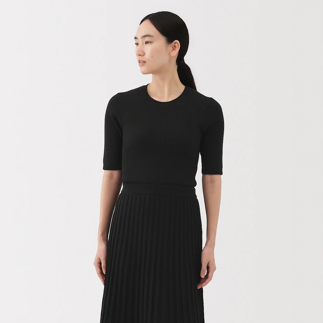 Lyocell Blend Half Sleeve Sweater - Image 5