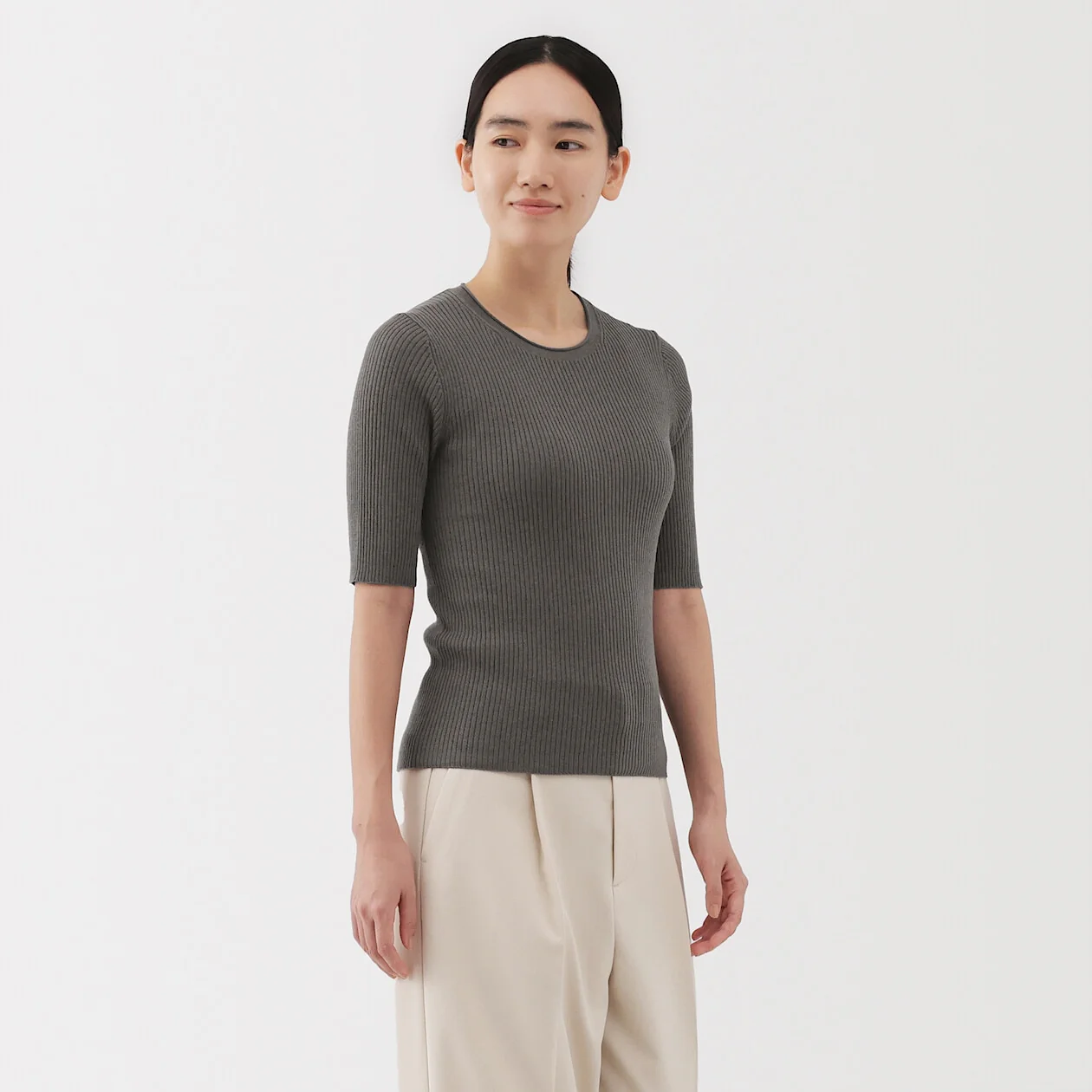 Lyocell Blend Half Sleeve Sweater - Image 6