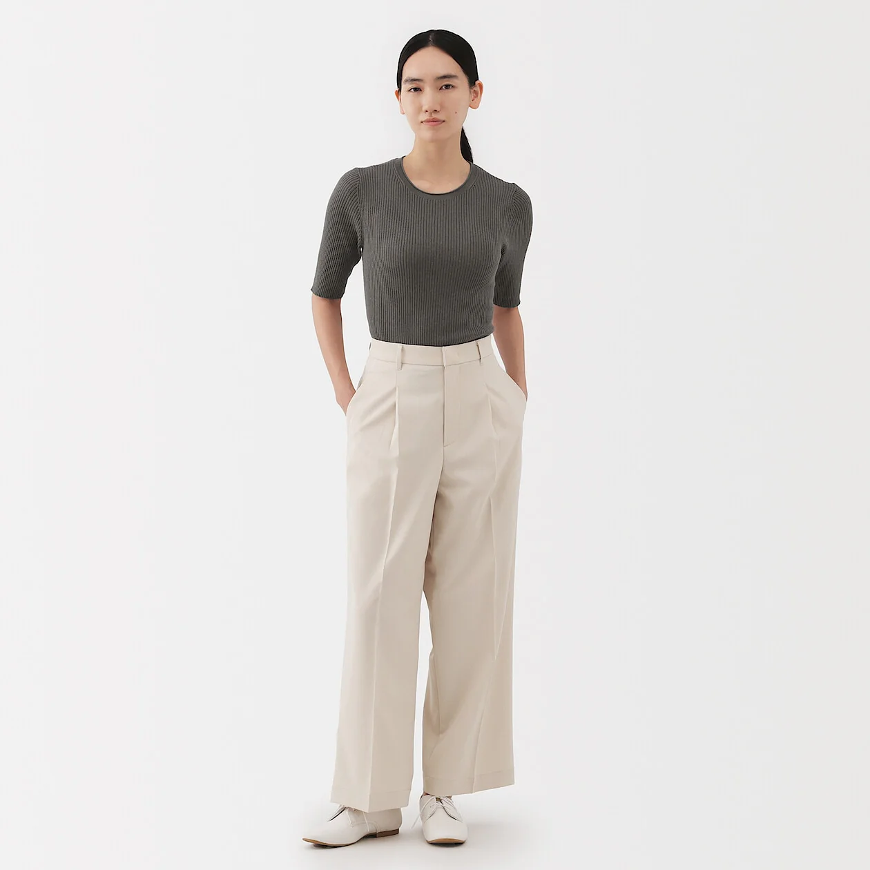 Lyocell Blend Half Sleeve Sweater - Image 7