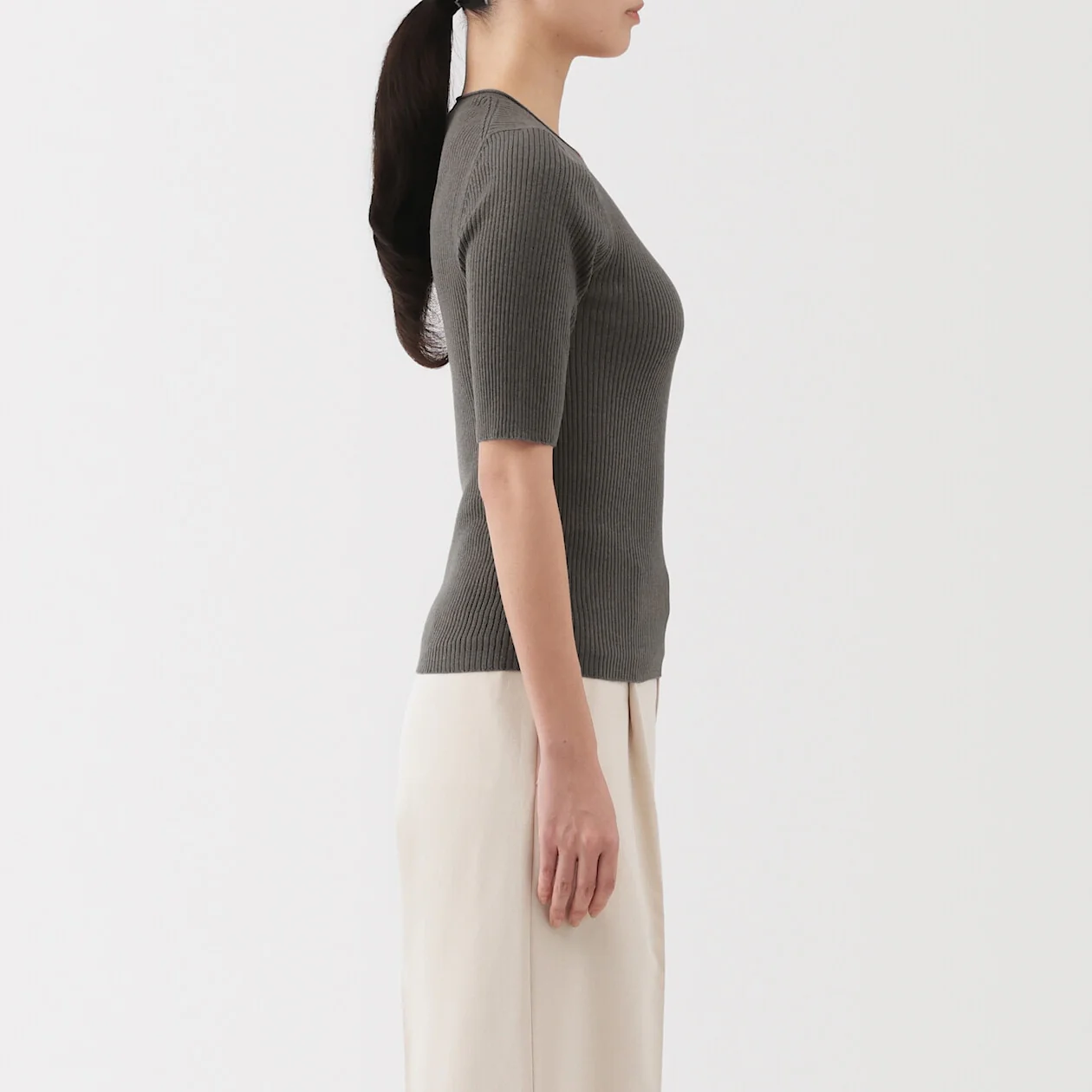 Lyocell Blend Half Sleeve Sweater - Image 8