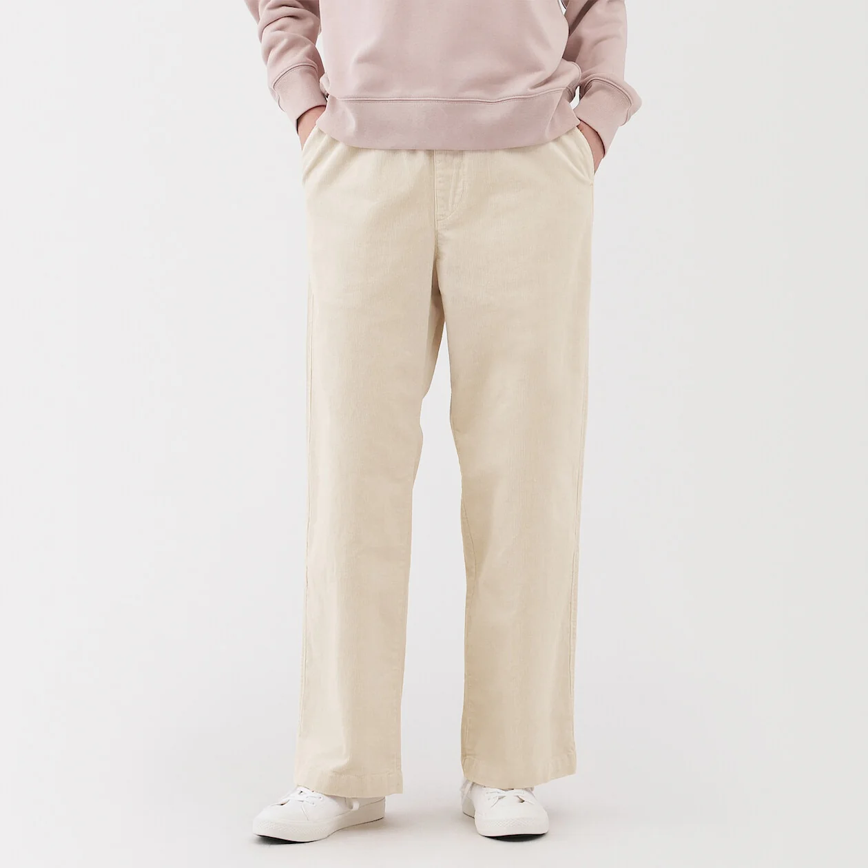 Stretch Corduroy Easy Straight Pants