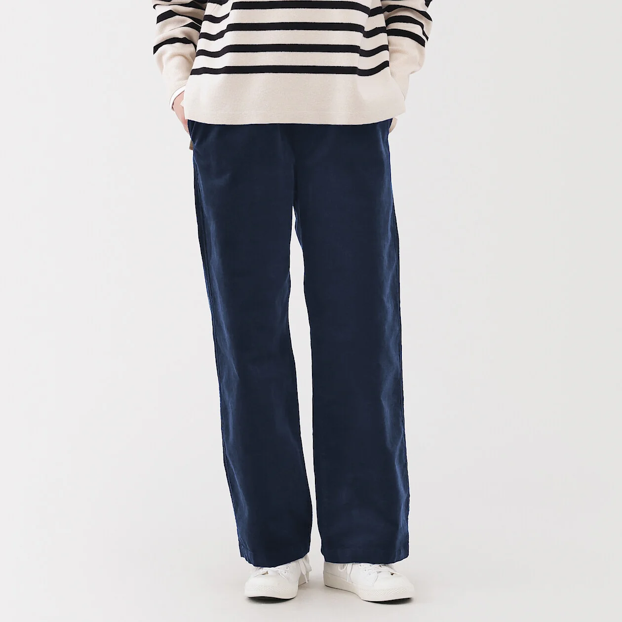 Stretch Corduroy Easy Straight Pants - Image 6