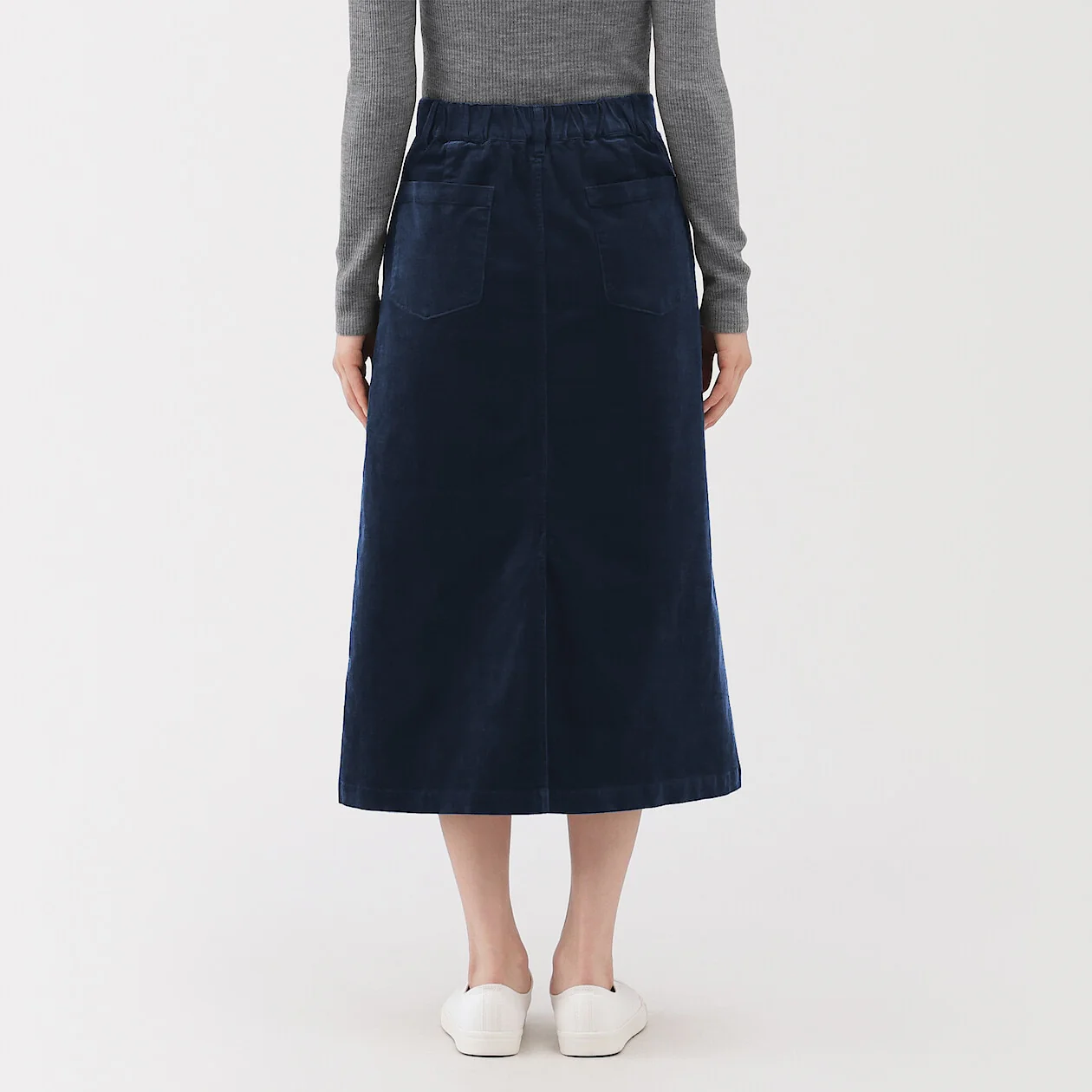 Stretch Corduroy Midi Skirt - Image 10