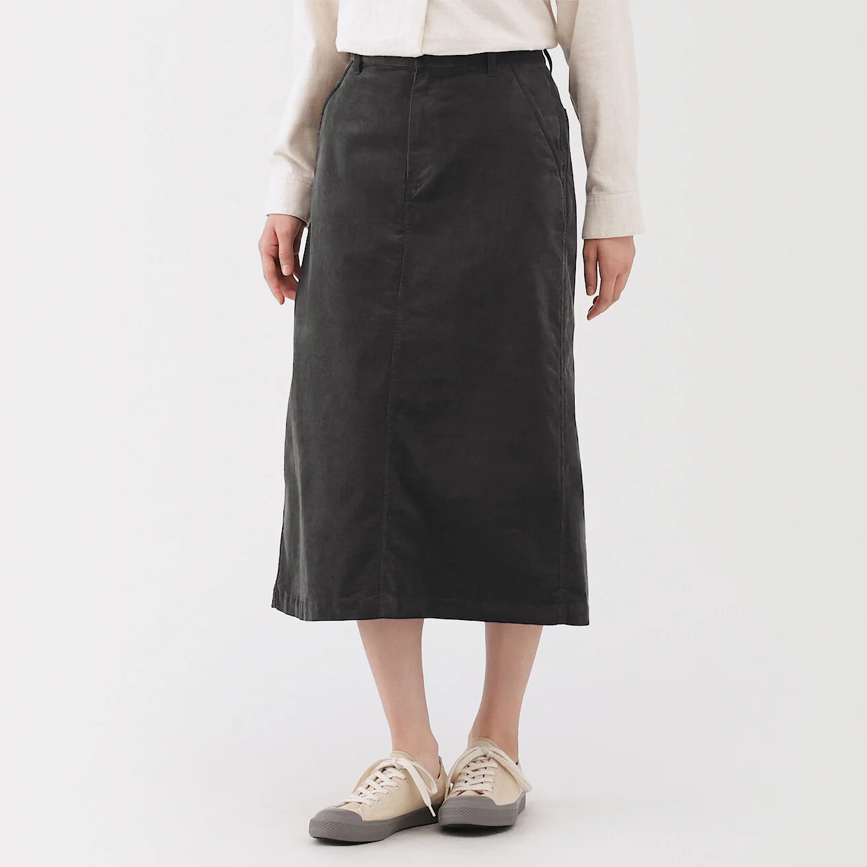 Stretch Corduroy Midi Skirt - Image 18