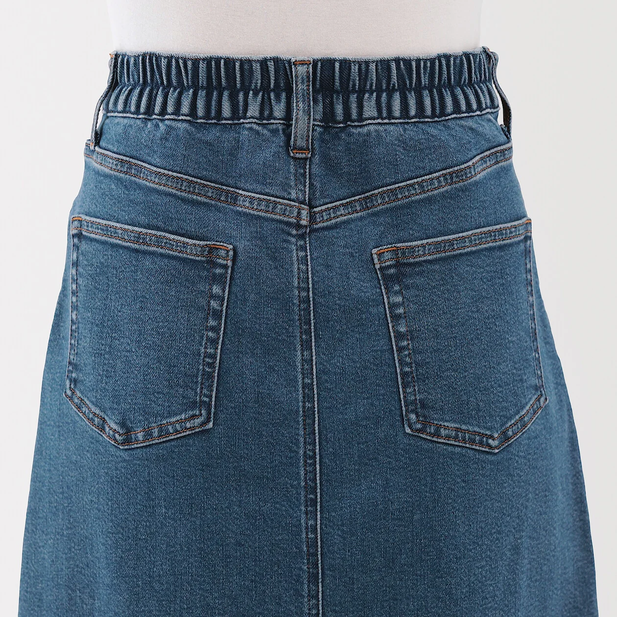 Stretch Denim A-Line Skirt - Image 17