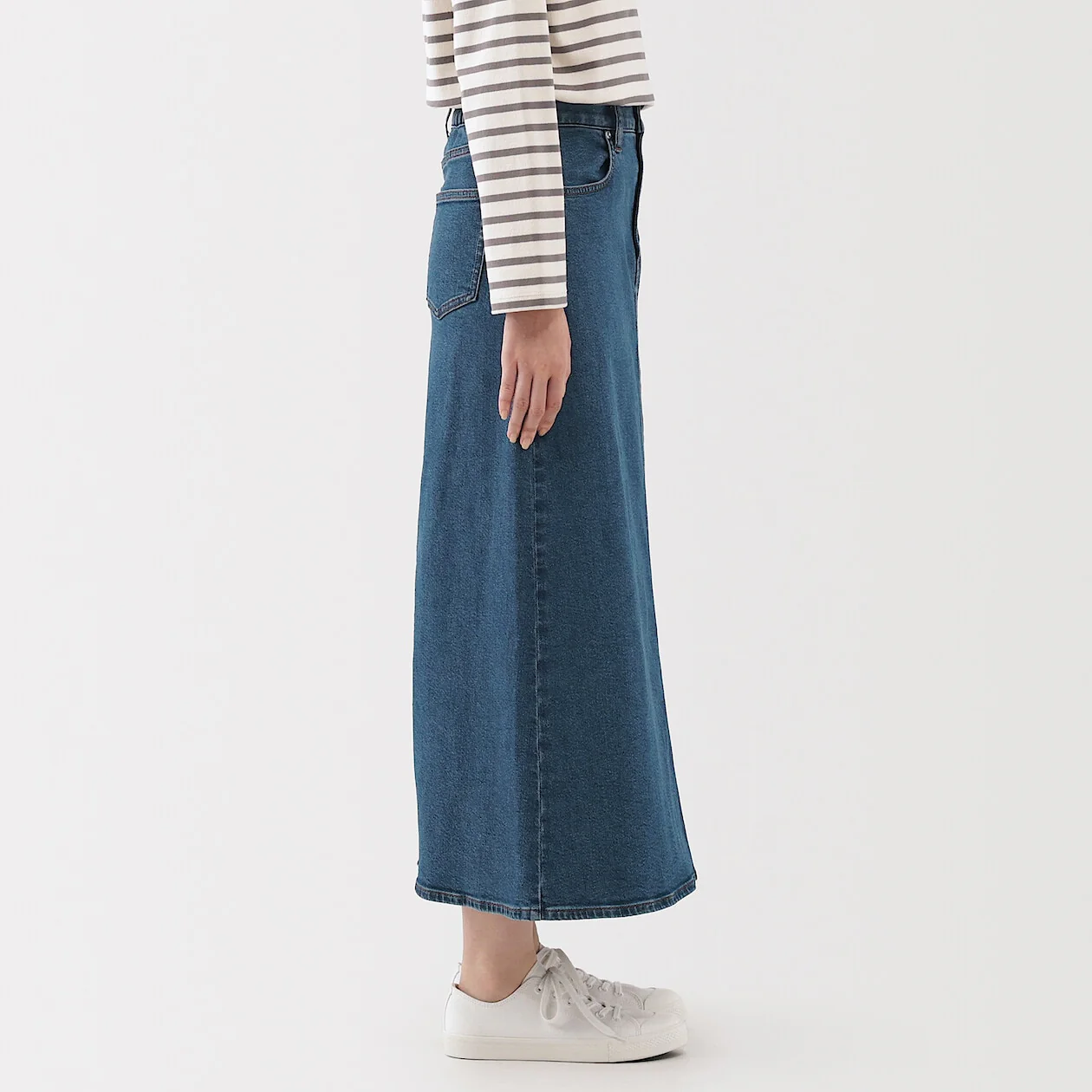Stretch Denim A-Line Skirt - Image 25