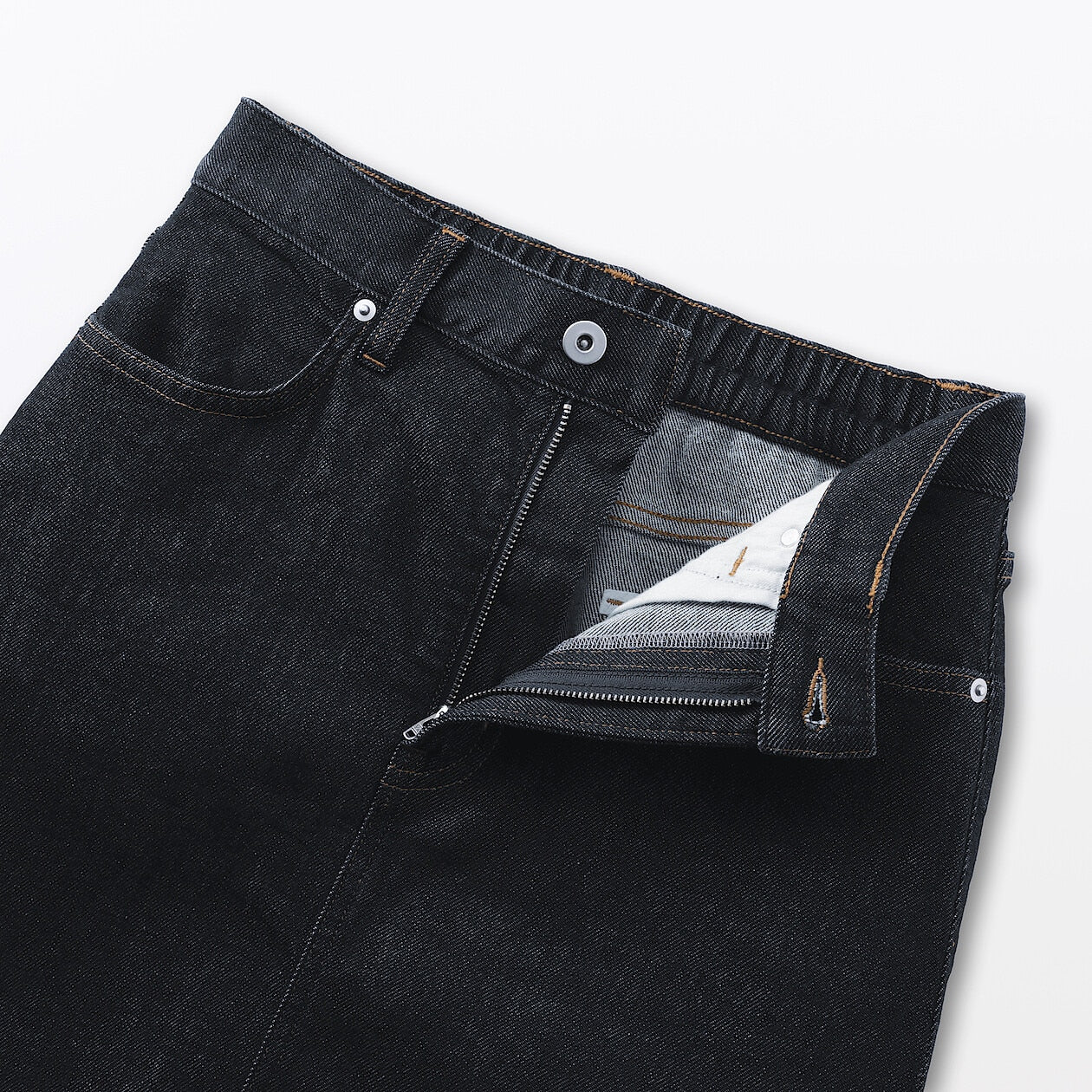 Stretch Denim A-Line Skirt - Image 30