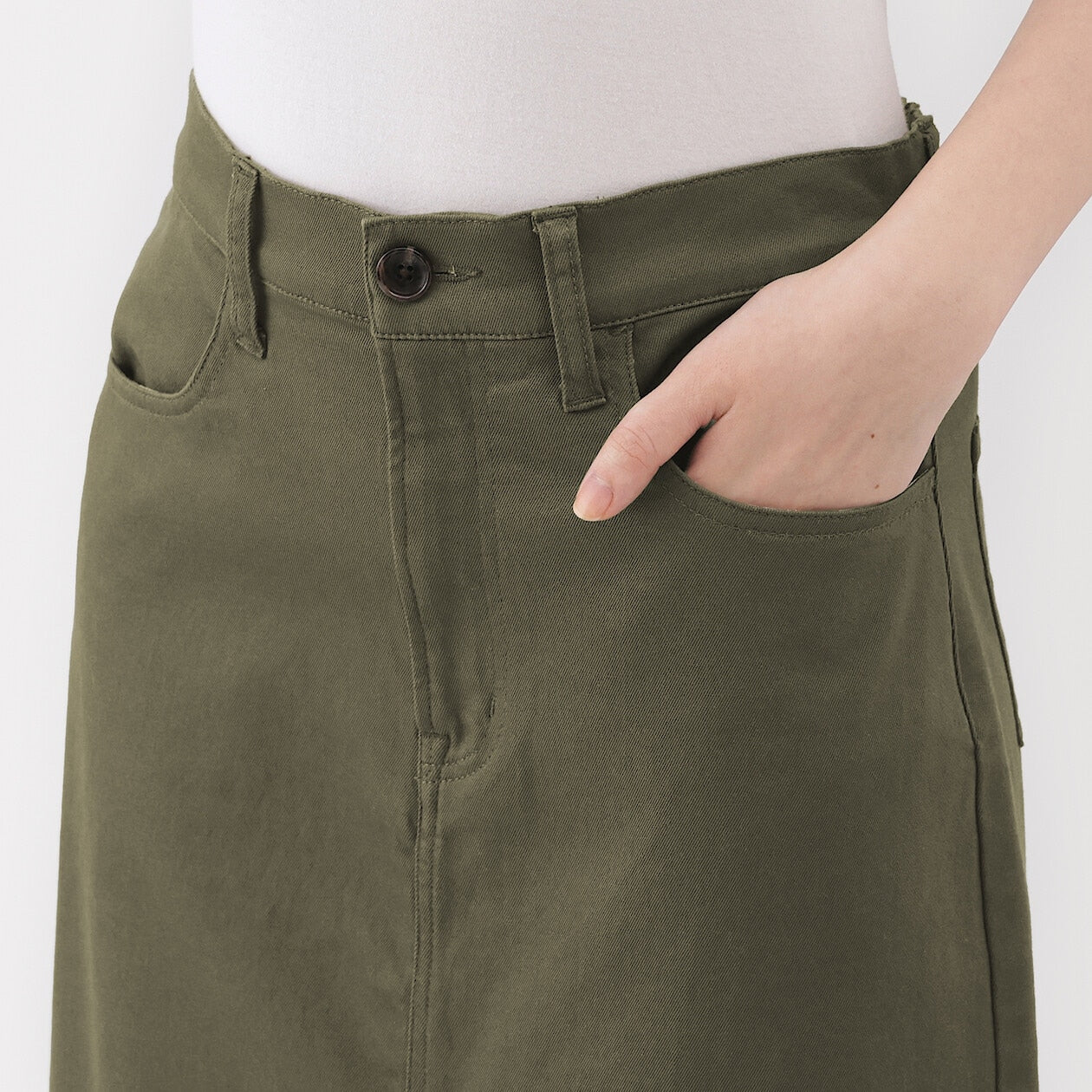 Stretch Denim A-Line Skirt - Image 5