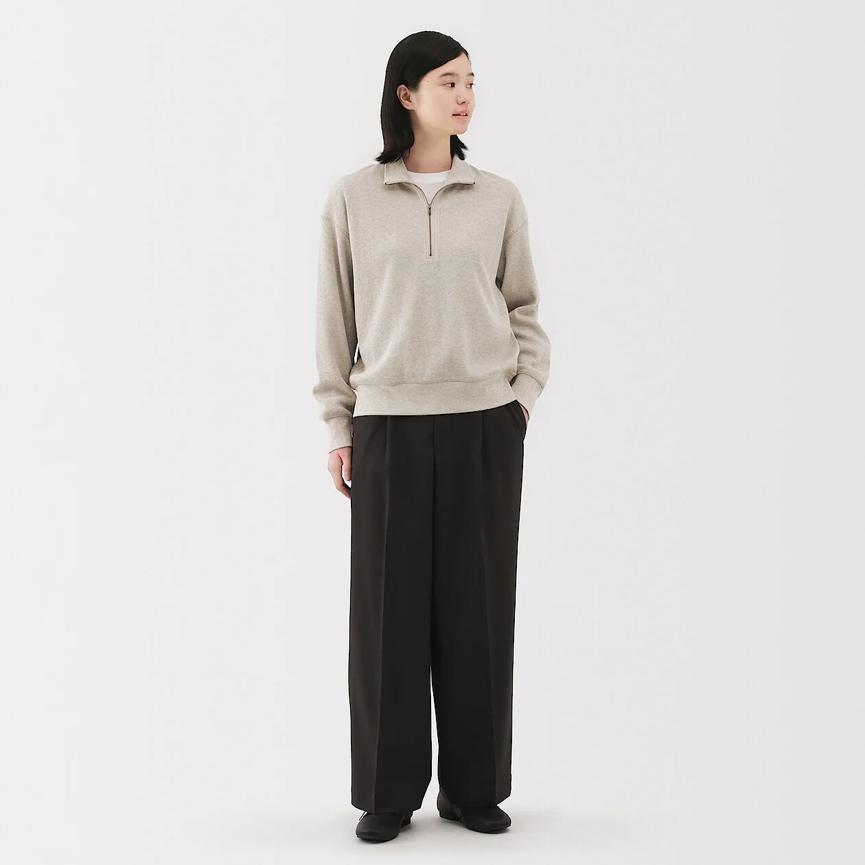 Waffle Knit Half-Zip Pullover - Image 13