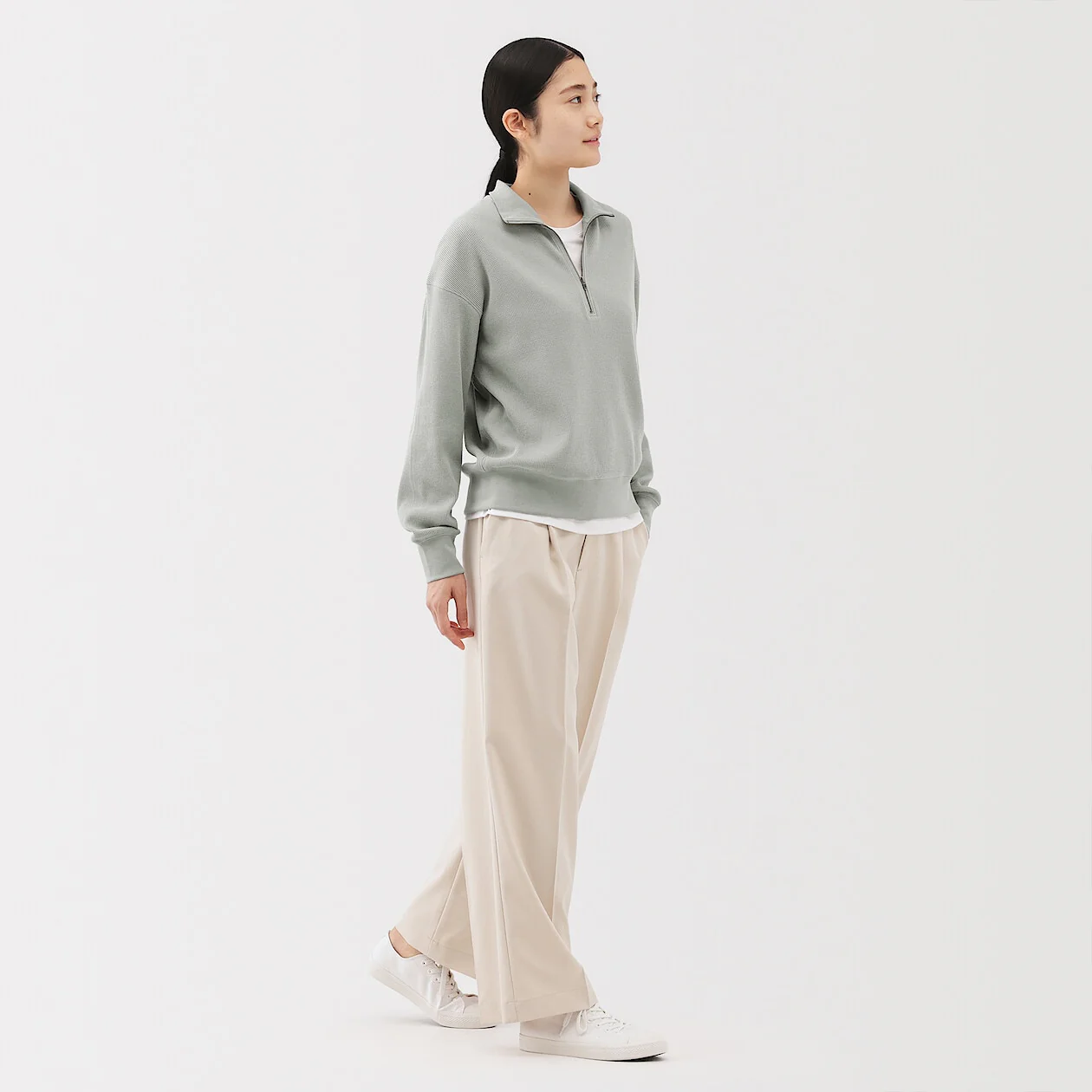 Waffle Knit Half-Zip Pullover - Image 17