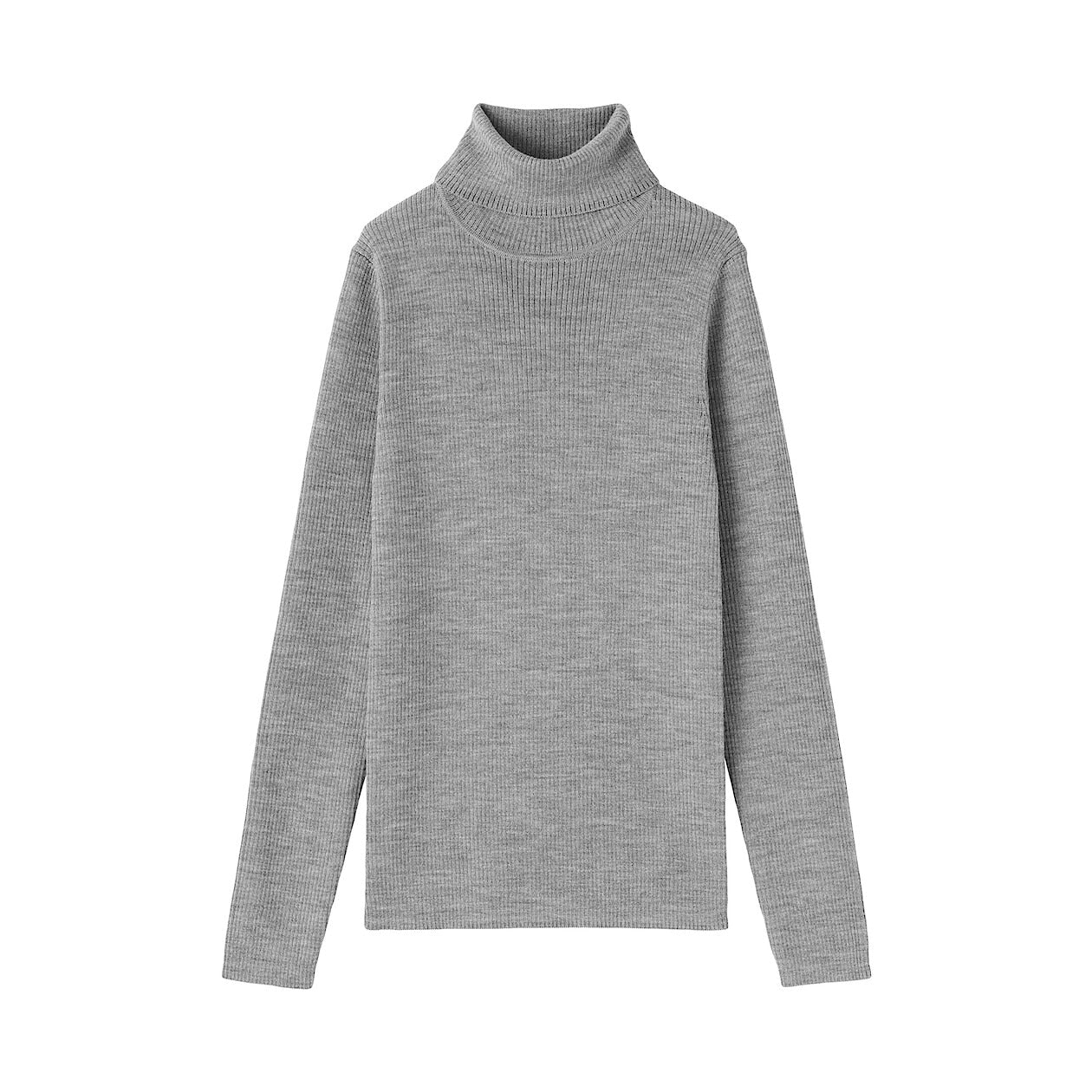 Washable Wool High-Gauge Ribbed Turtleneck Sweater - Image 12