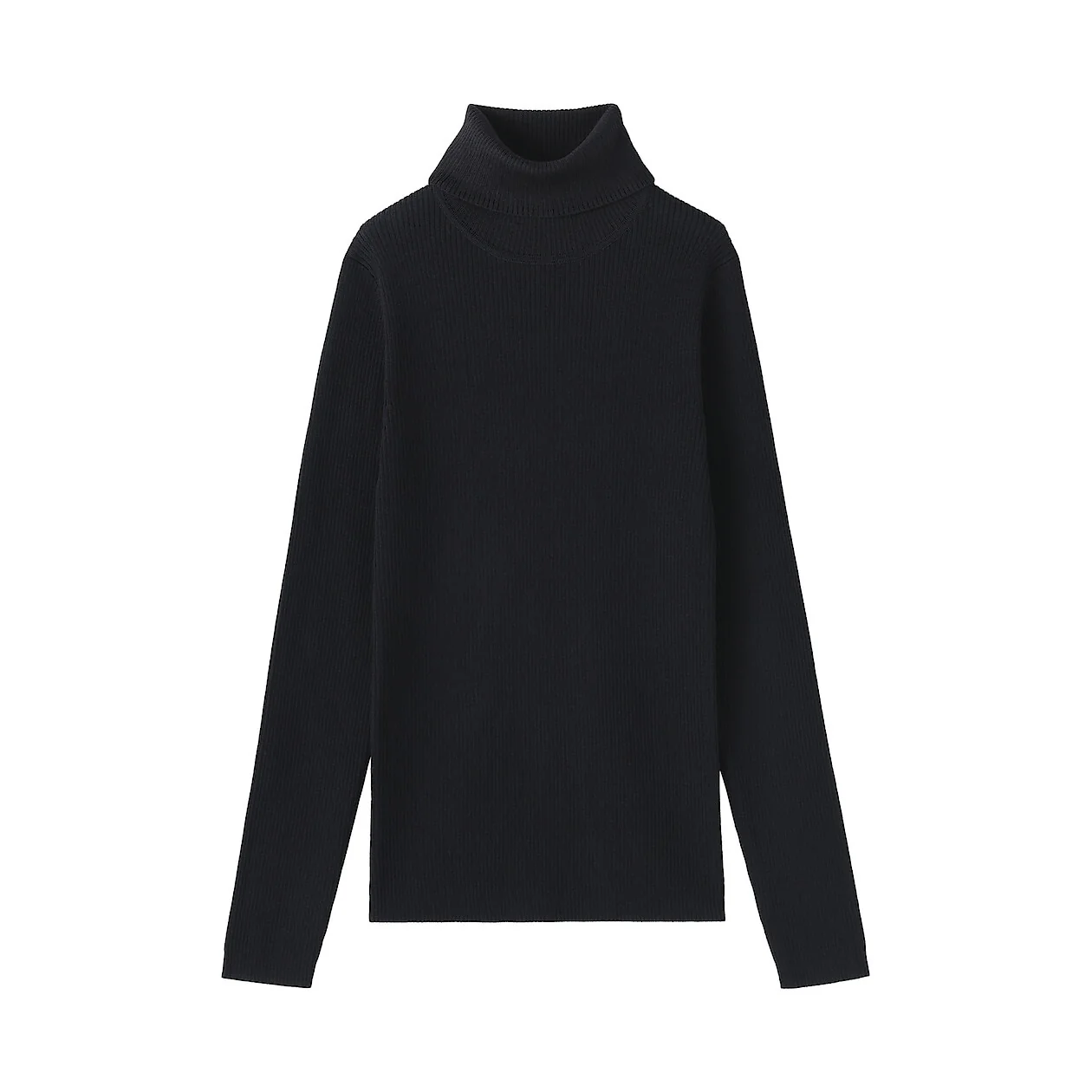 Washable Wool High-Gauge Ribbed Turtleneck Sweater - Image 17