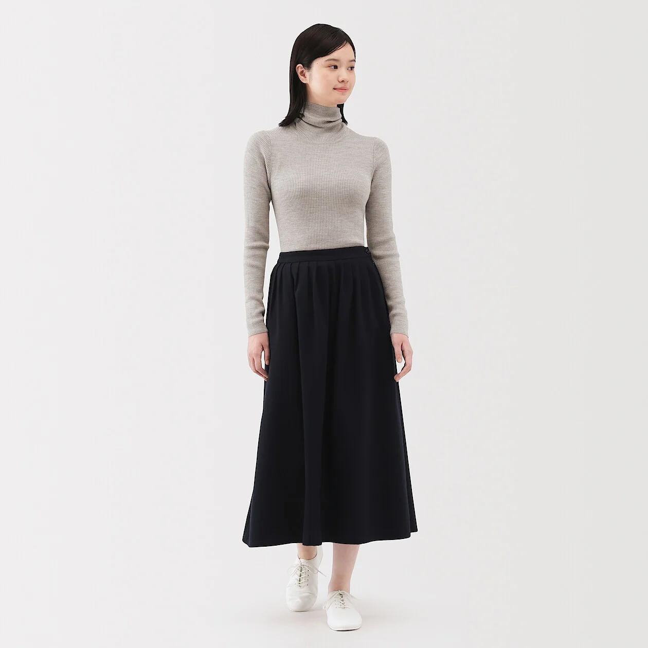 Washable Wool High-Gauge Ribbed Turtleneck Sweater - Image 21