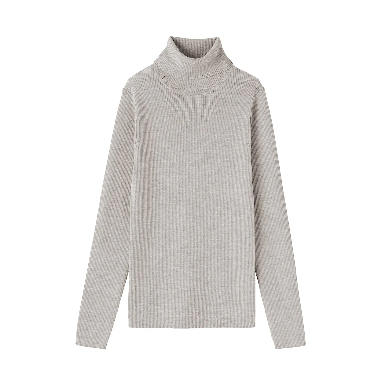 Washable Wool High-Gauge Ribbed Turtleneck Sweater - Image 22