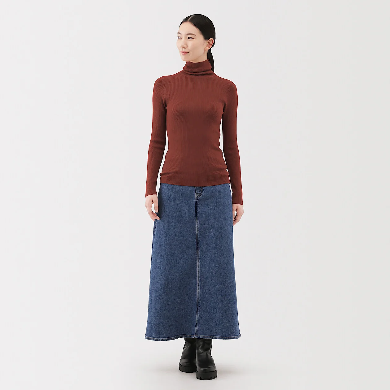 Washable Wool High-Gauge Ribbed Turtleneck Sweater - Image 26
