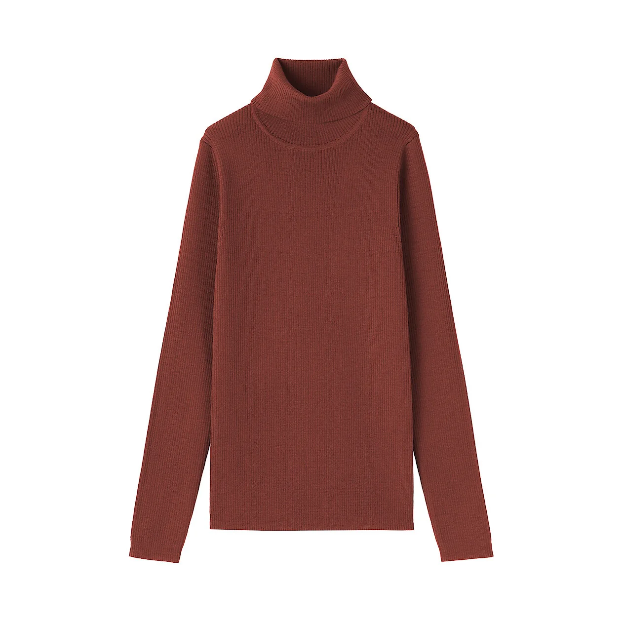 Washable Wool High-Gauge Ribbed Turtleneck Sweater - Image 27